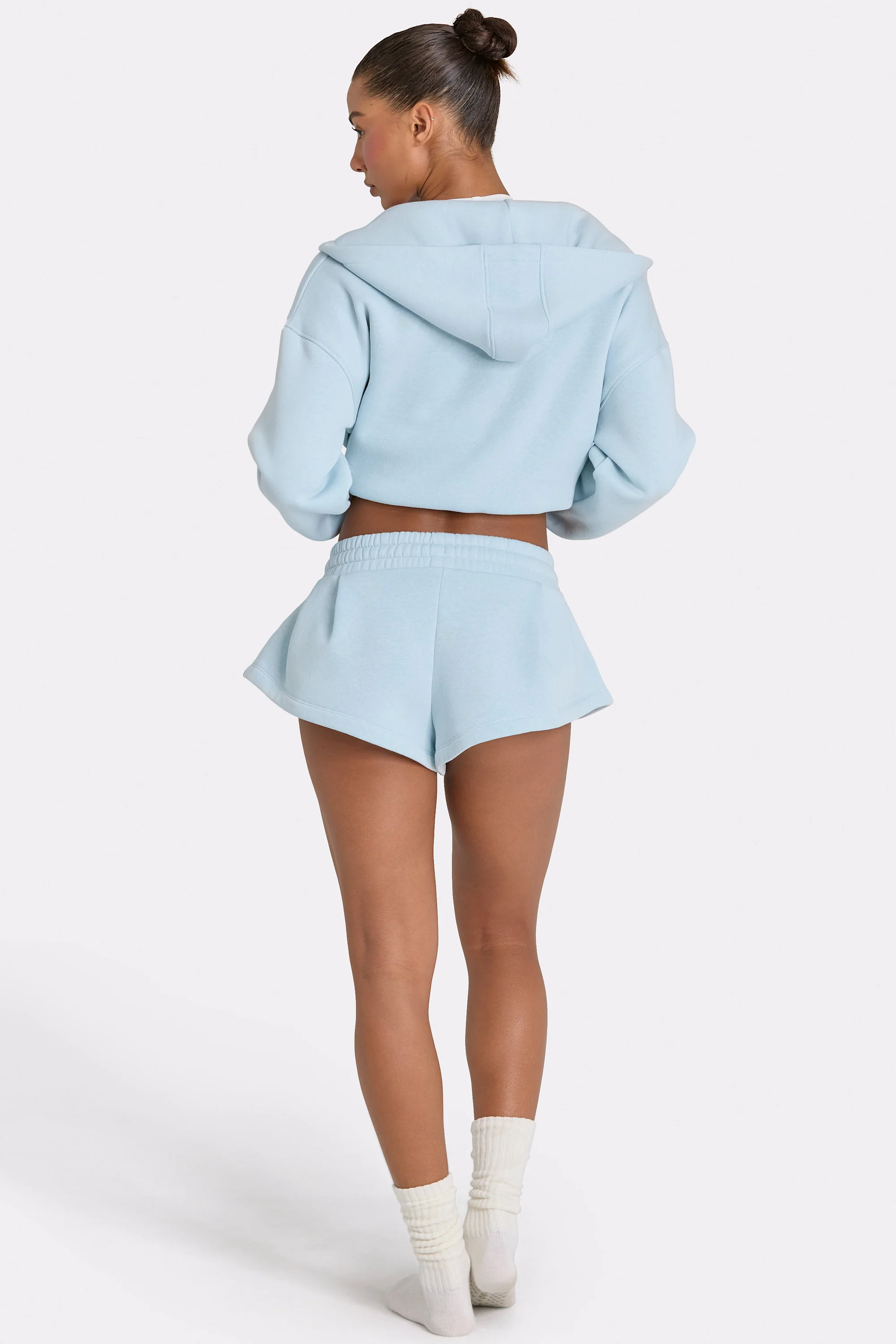 Mid-Rise Shorts in Powder Blue - Image 2