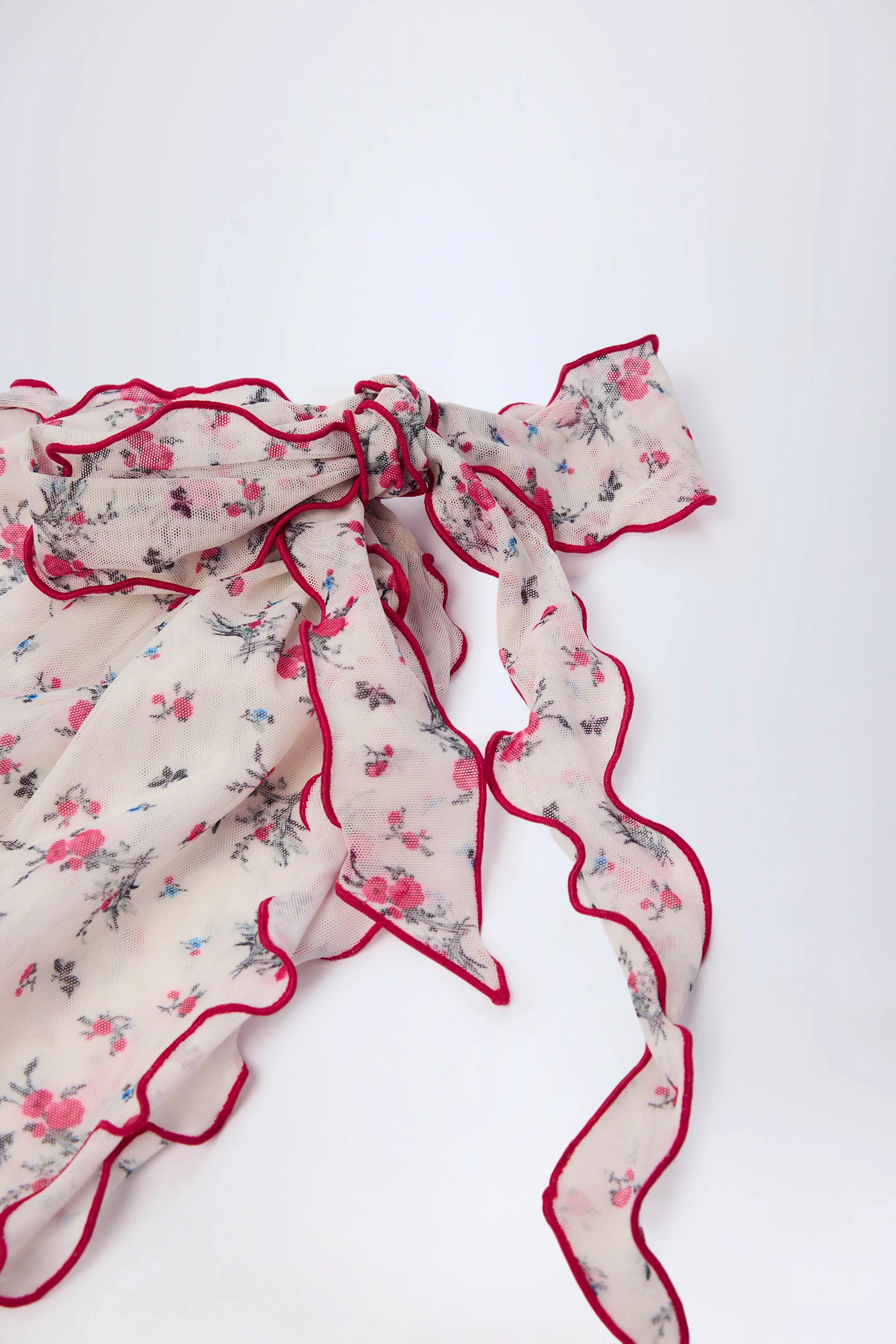 Side-Tie Sarong in Red Floral - Image 5