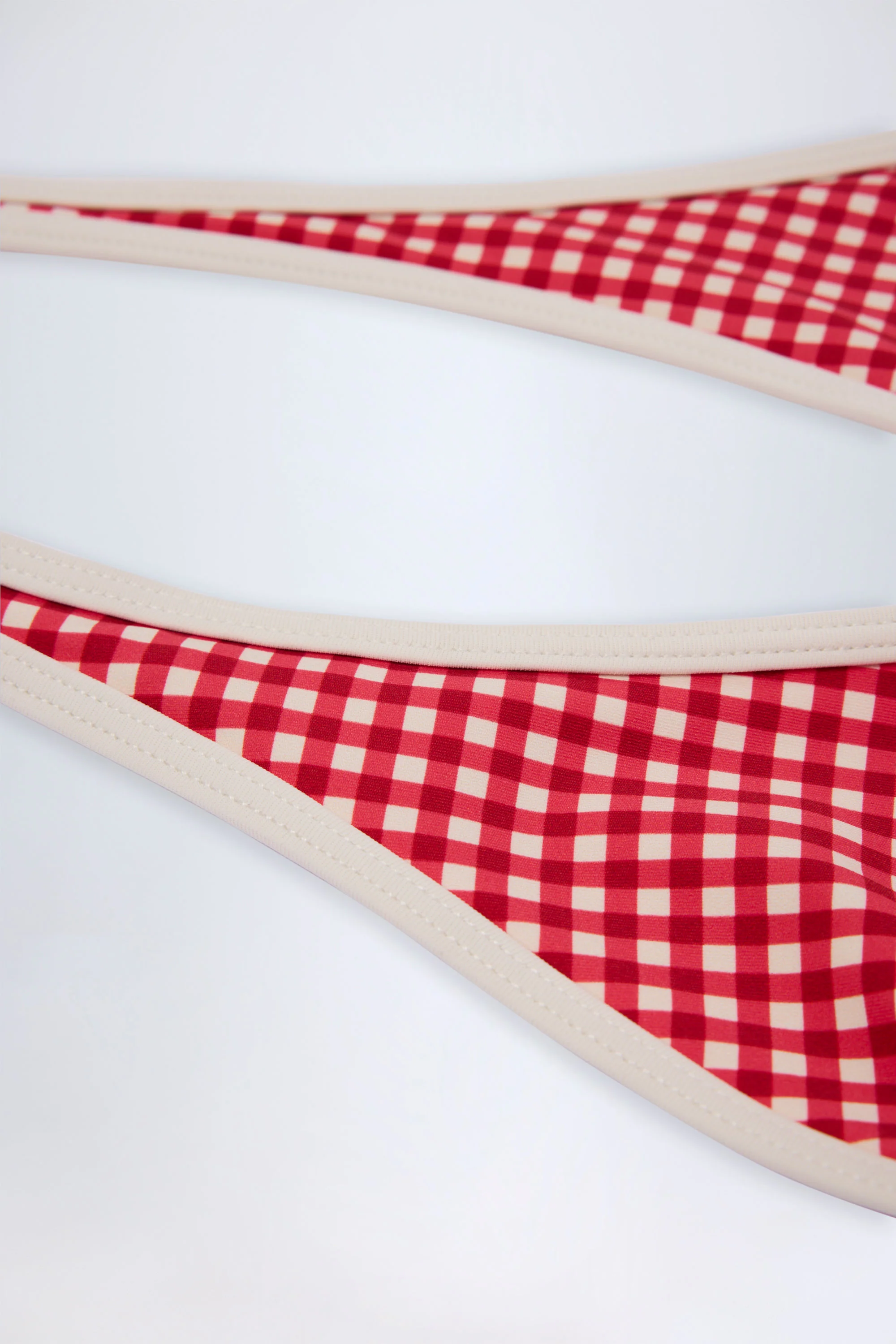 Halterneck Bikini Top in Red Gingham - Image 6