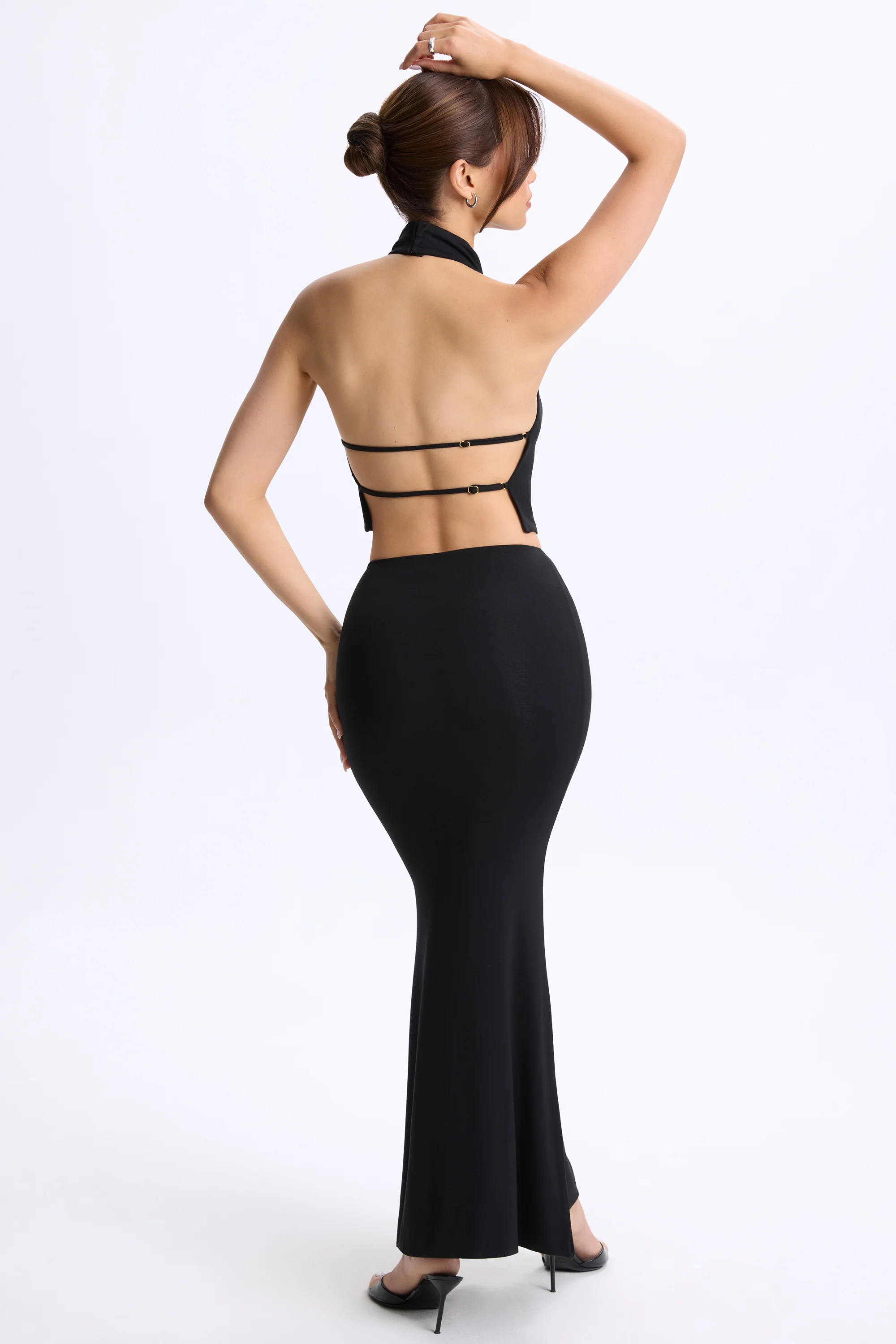 Modal Low-Rise Maxi Skirt in Black - Image 2