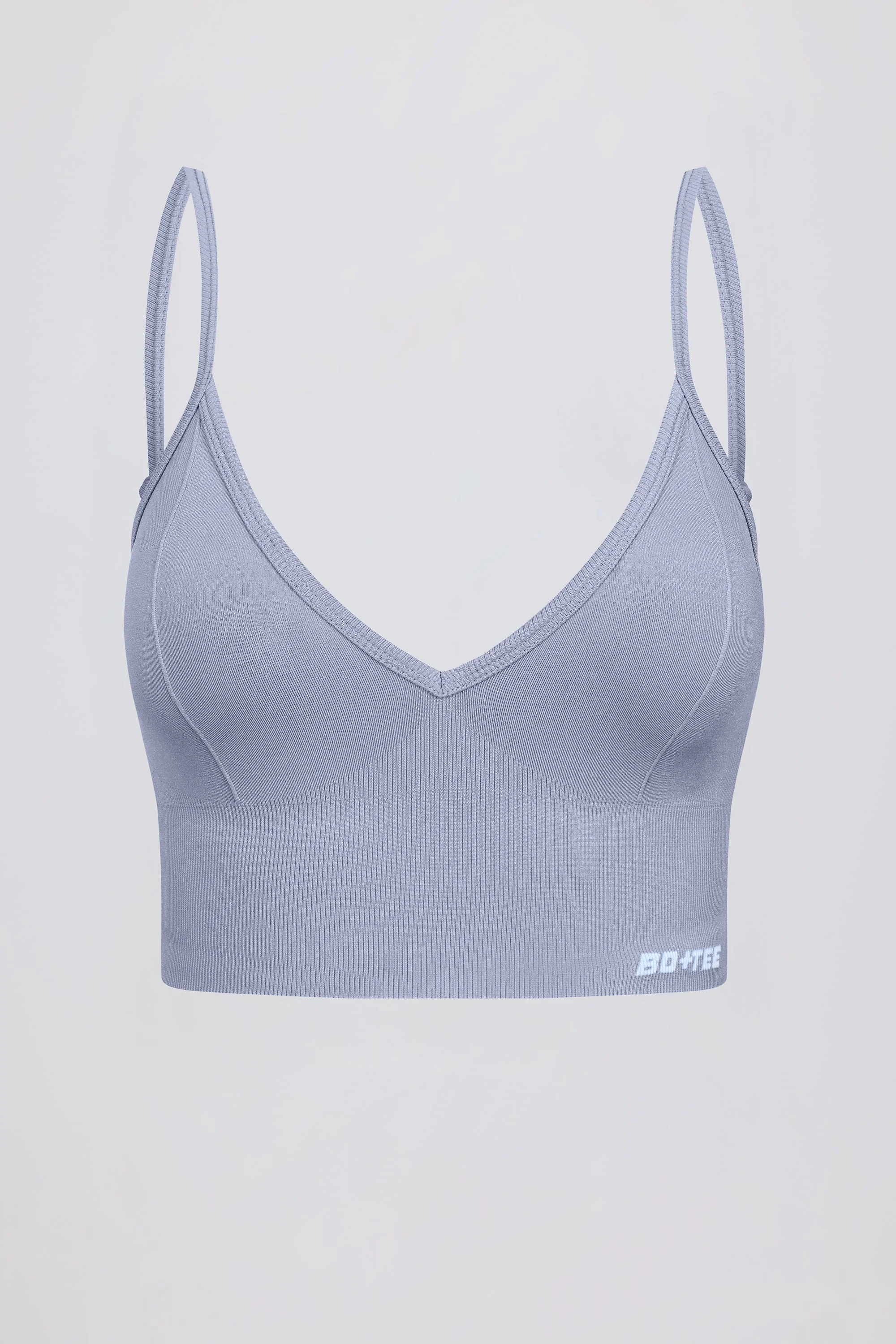 Define Luxe V-Neck Sports Bra in Blue Grey - Image 7