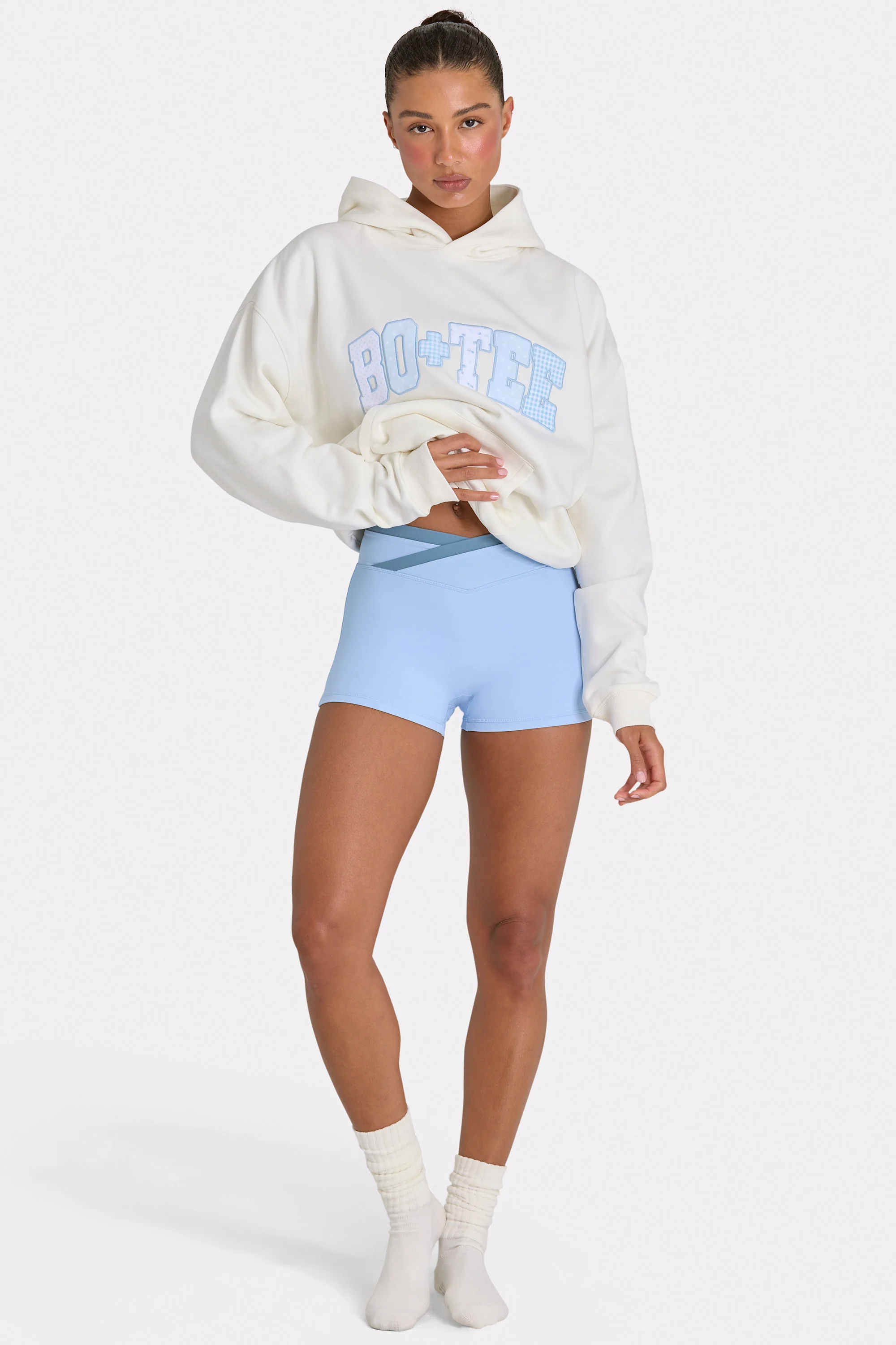 Oversized Applique Hoodie in Coconut - Image 6