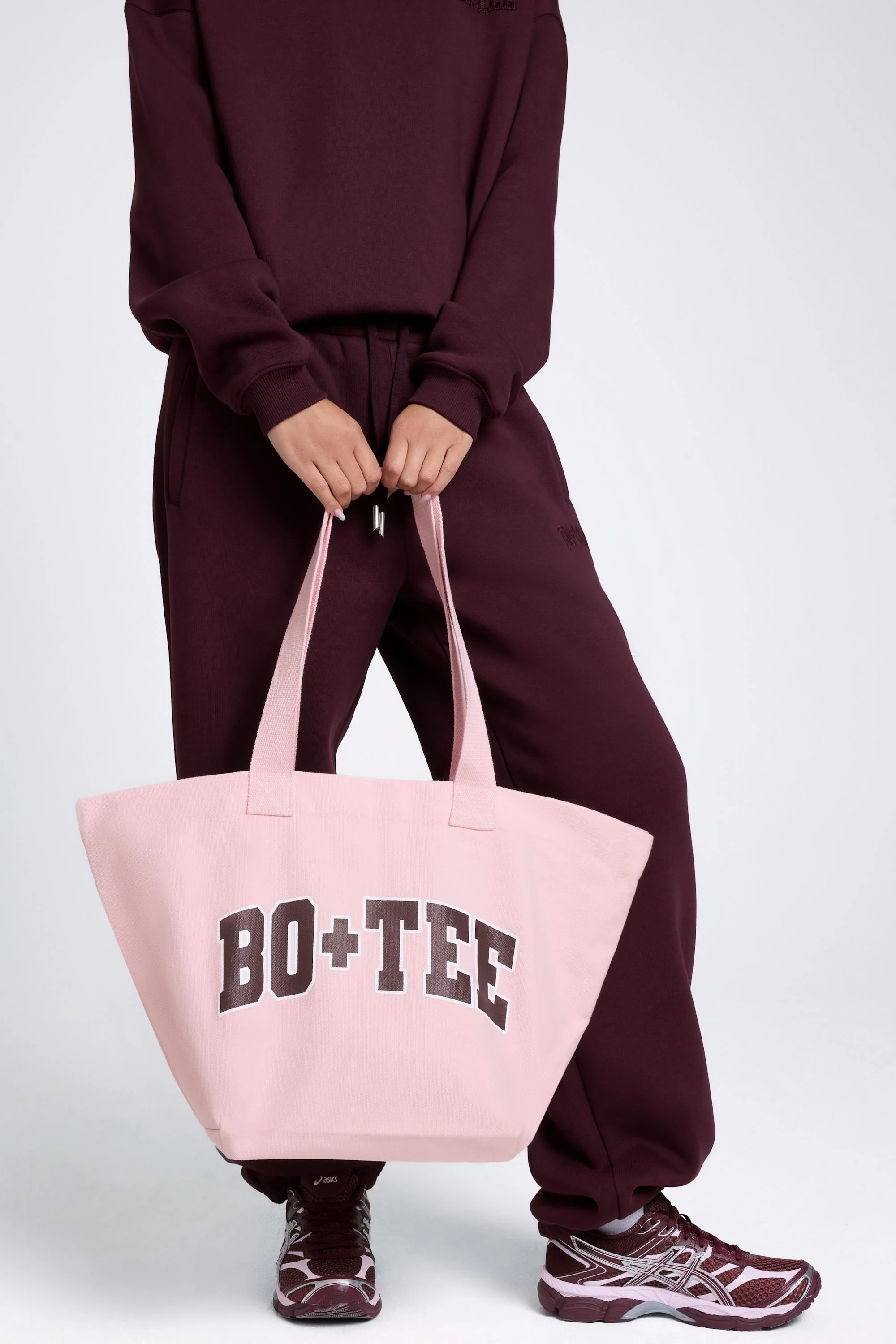 Oversized Tote Bag in Powder Pink - Image 4