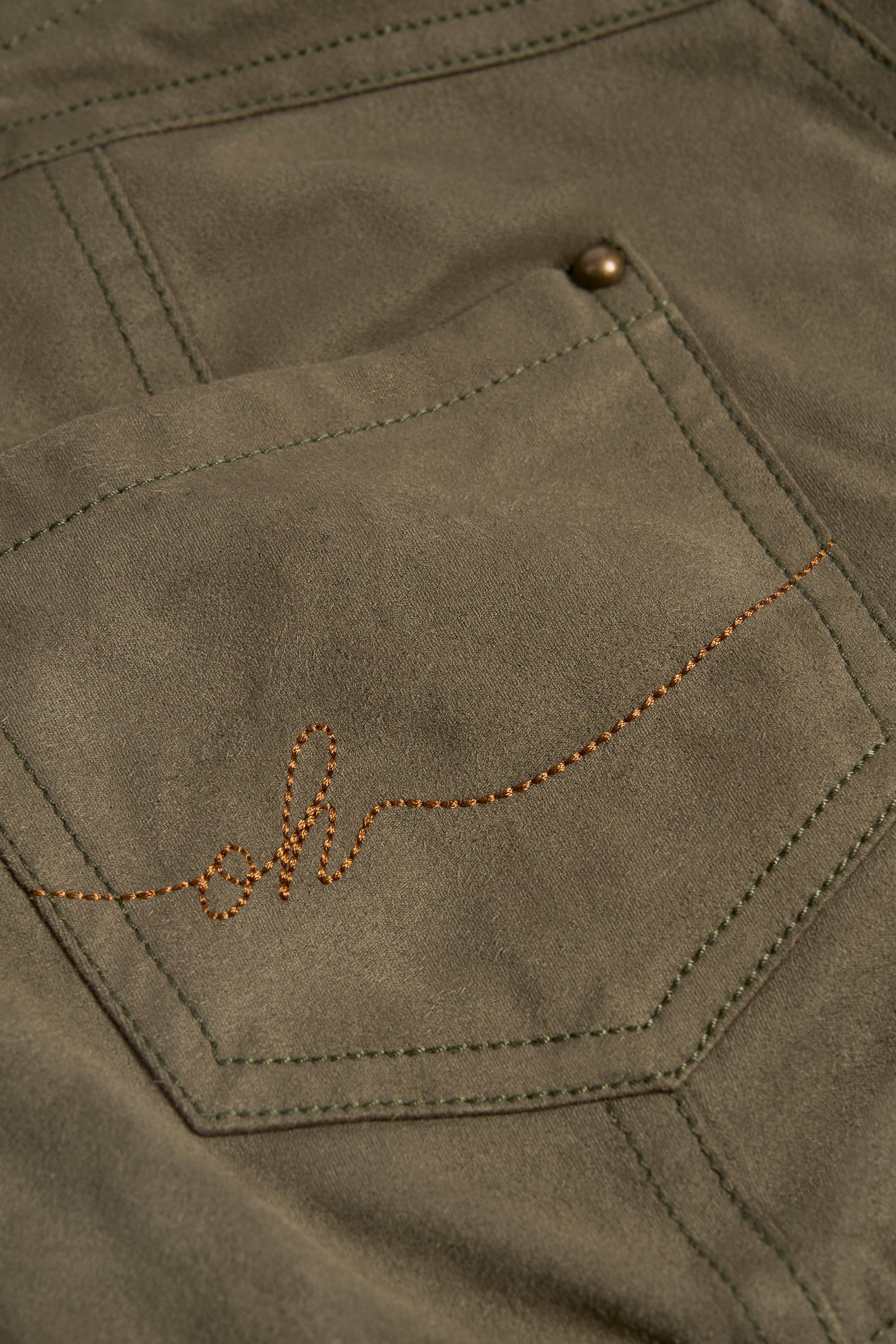 Lace-Up Mid-Rise Shorts in Dark Khaki - Image 3