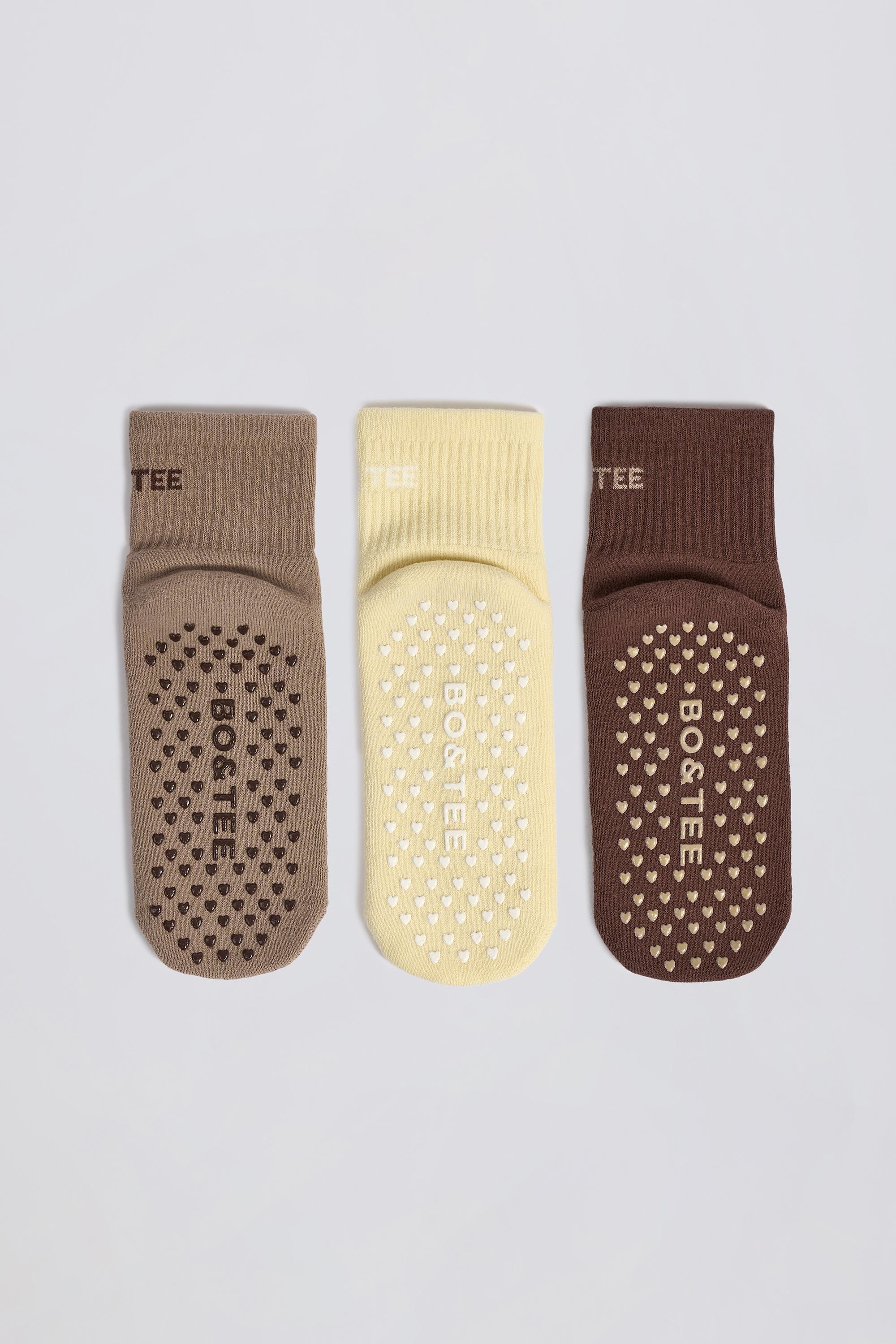 Pilates Sock Bundle in Mocha Multi - Image 2