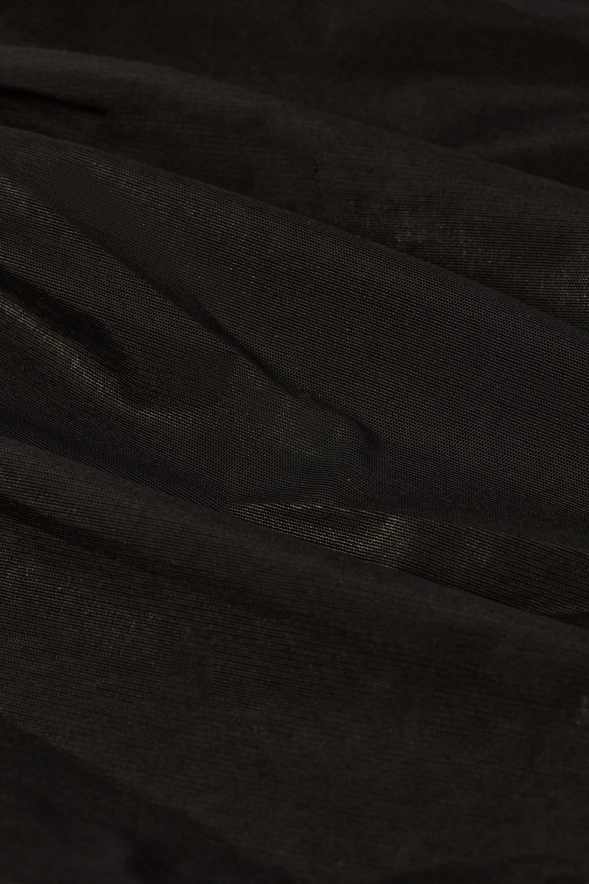 Metallic Ruffle Low-Rise Flared Trousers in Black - Image 4