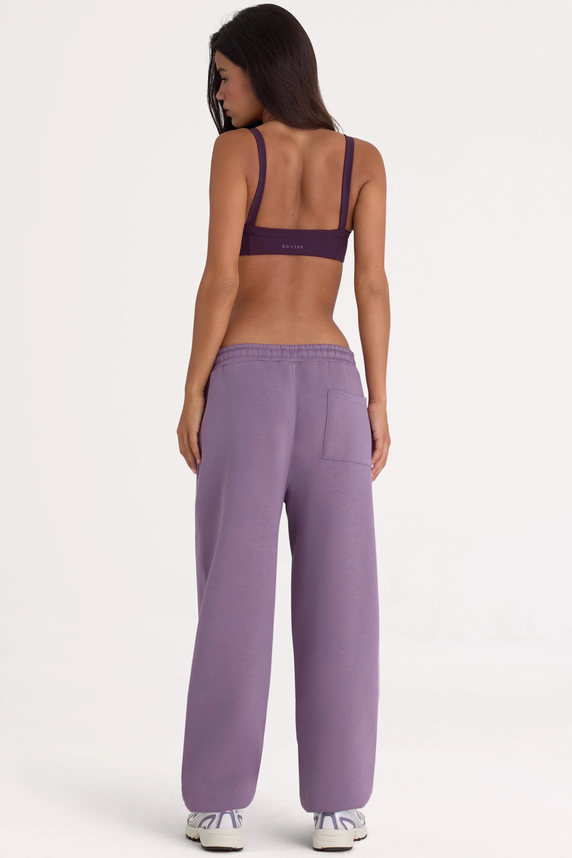Brushed Jersey Mid-Rise Relaxed Joggers in Dusk - Image 2