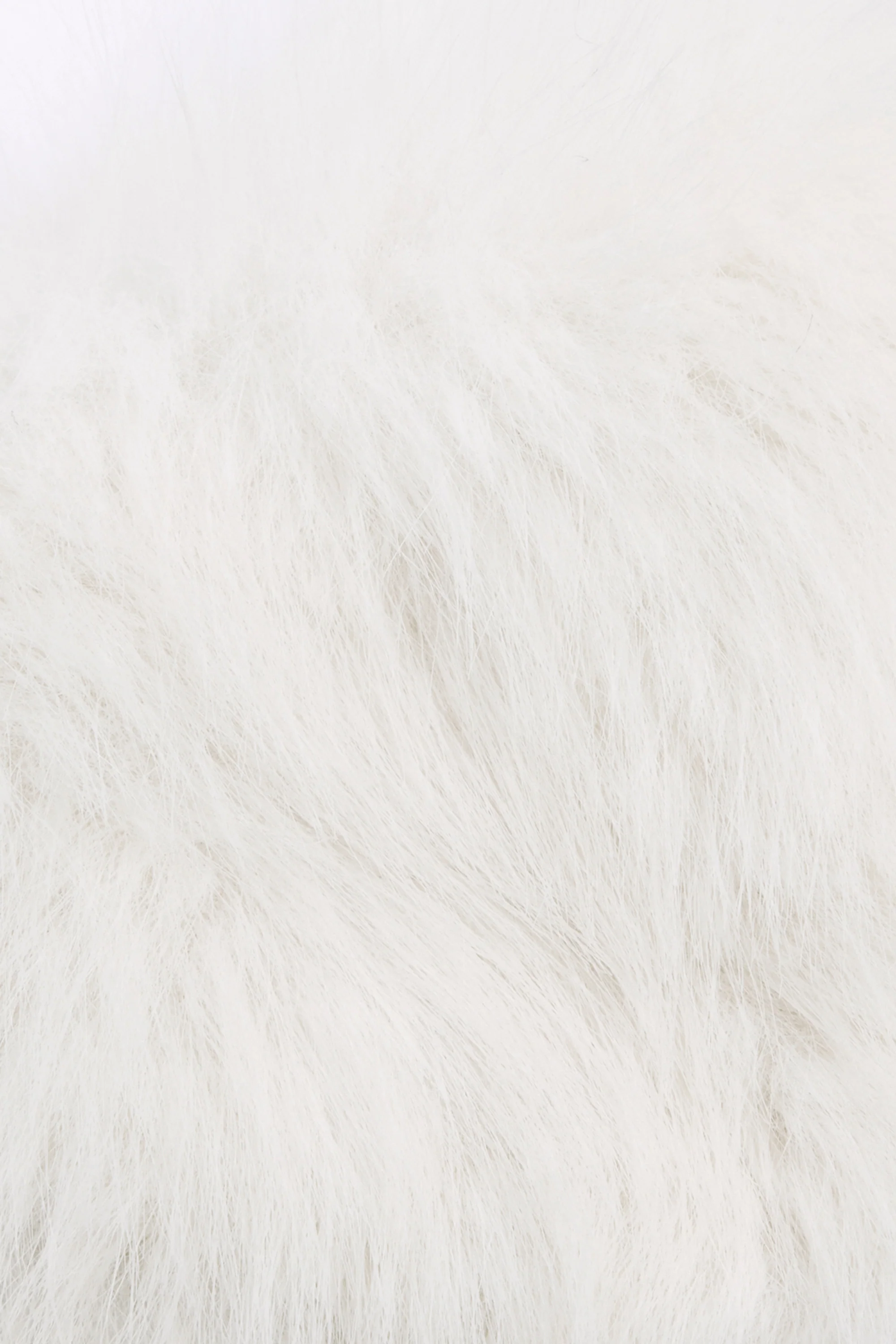 Faux Fur Triangle Bralette in White - Image 8