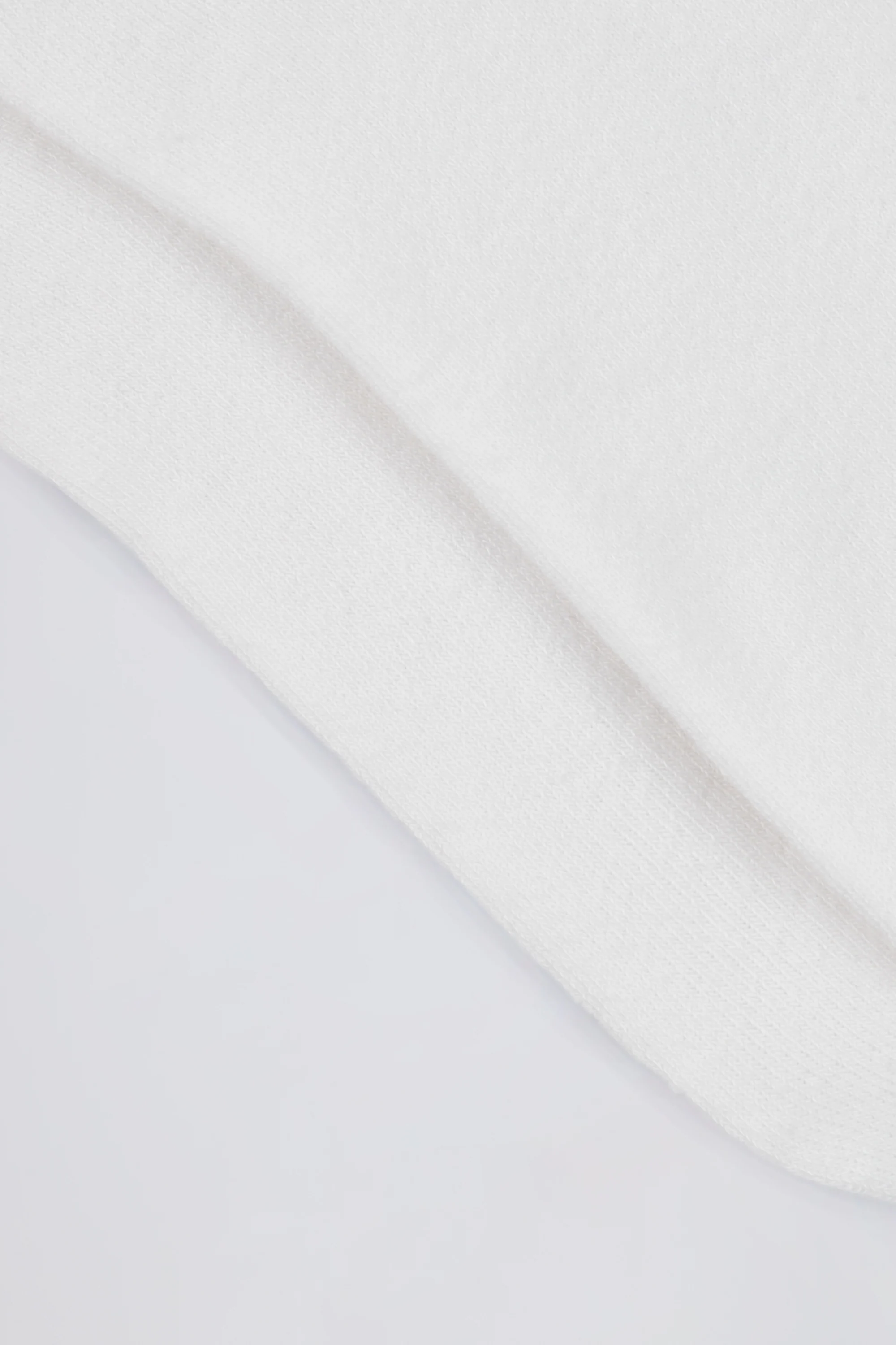 Ribbed Half-Crew Socks in White - Image 4