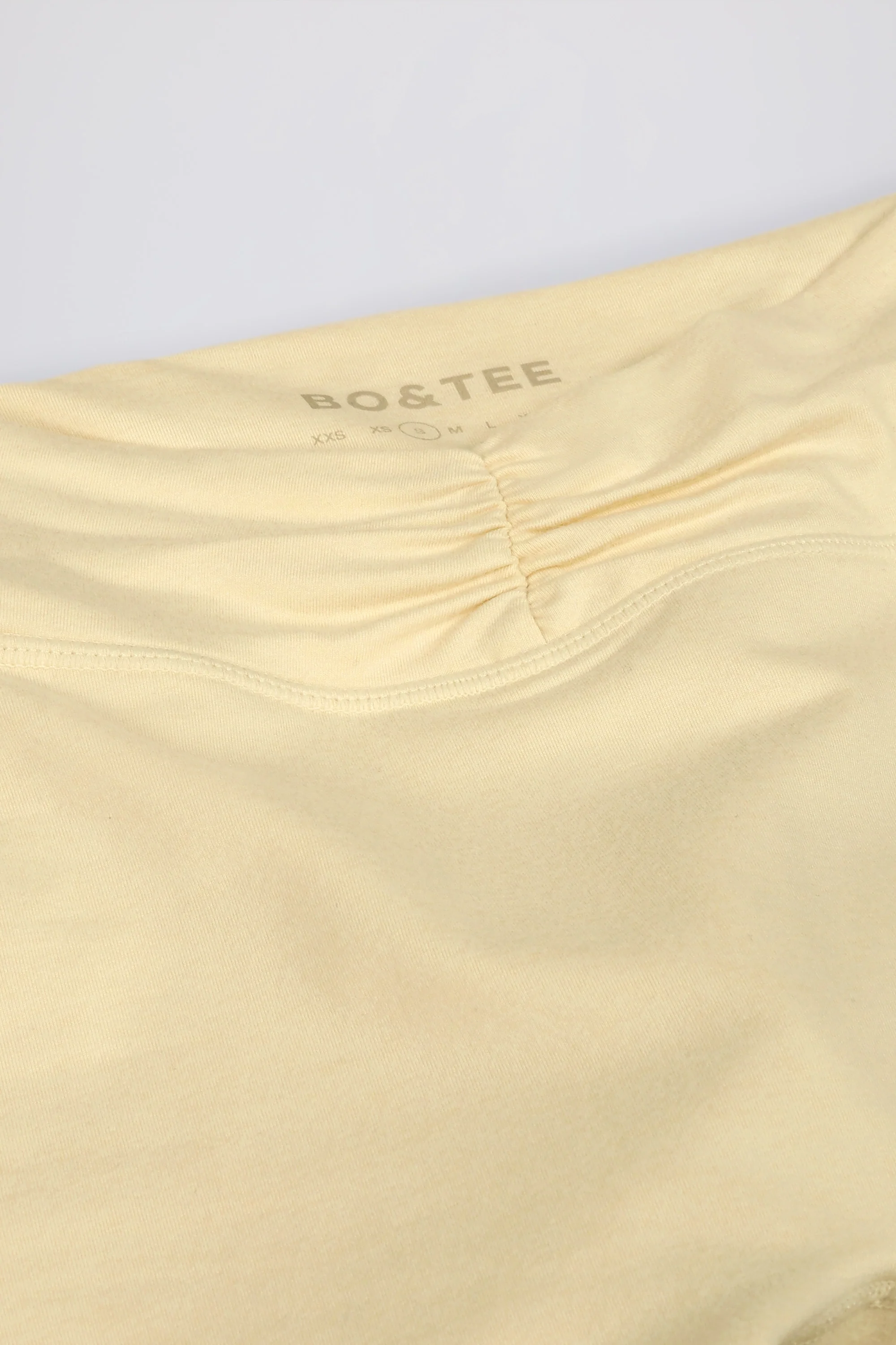 Ruched Mini Shorts in Lemon Marl - Image 8