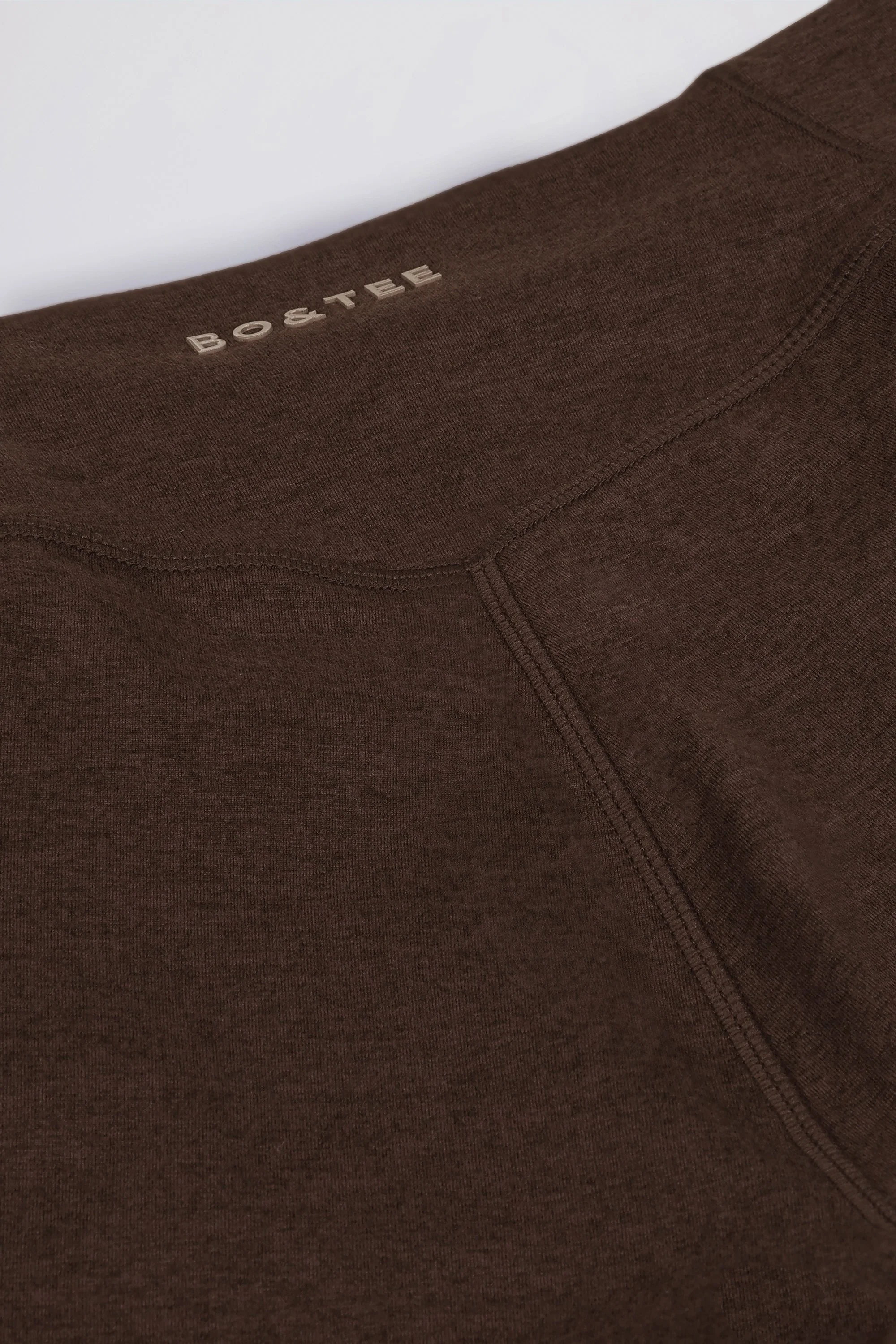 Ruched Mini Shorts in Pecan Marl - Image 8