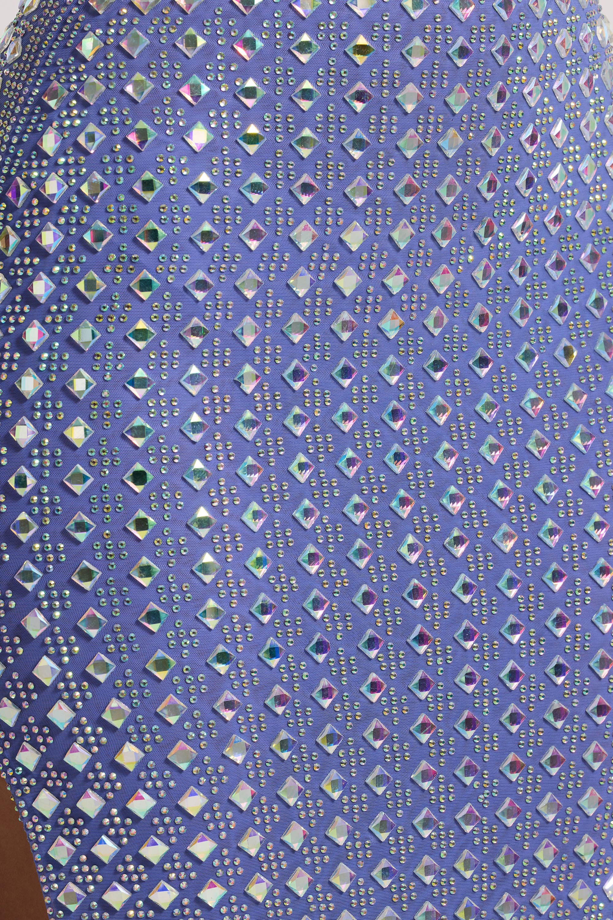 Embellished Mid Rise Gown Skirt in Blue - Image 4