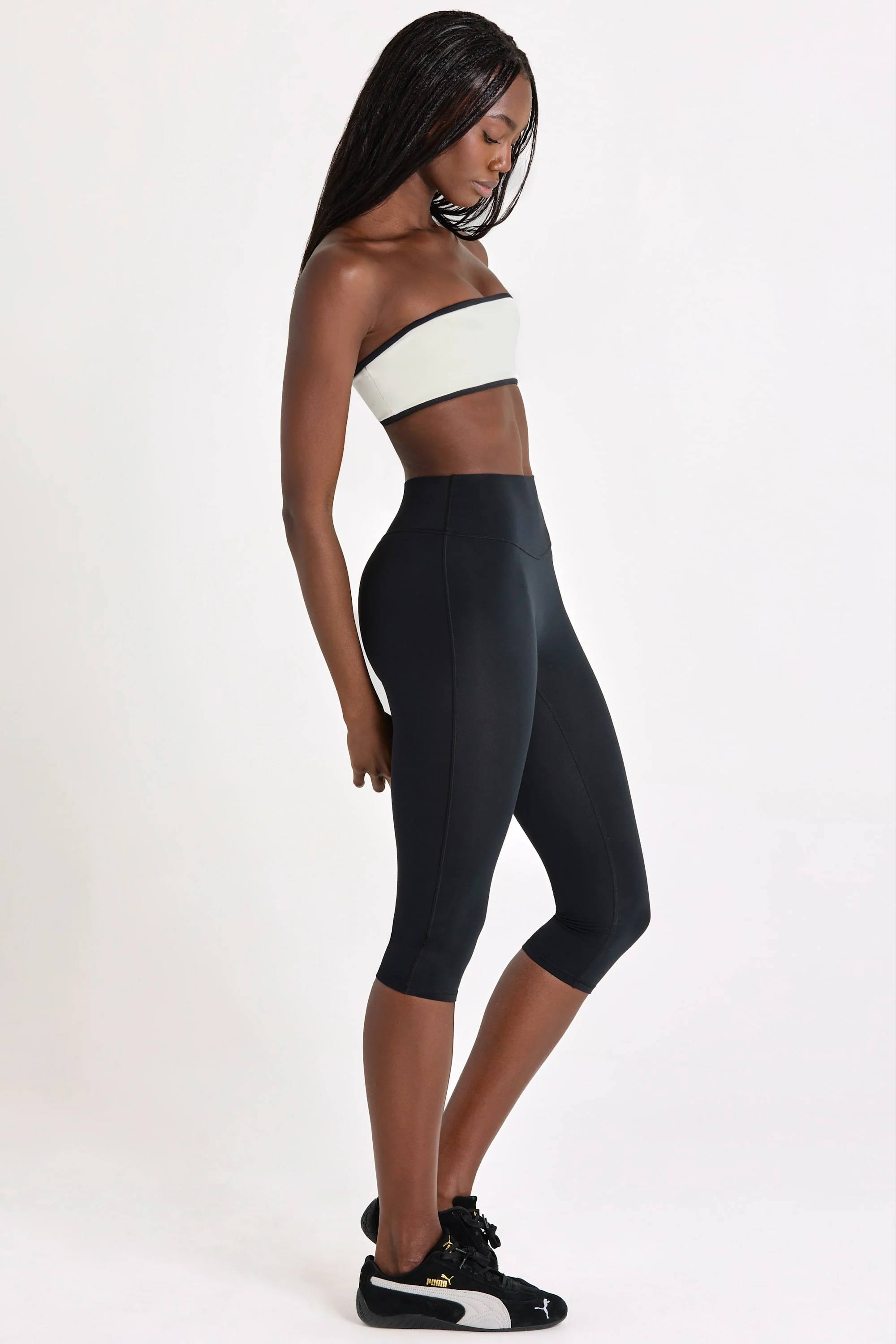 Soft Active Capri Leggings in Black - Image 3