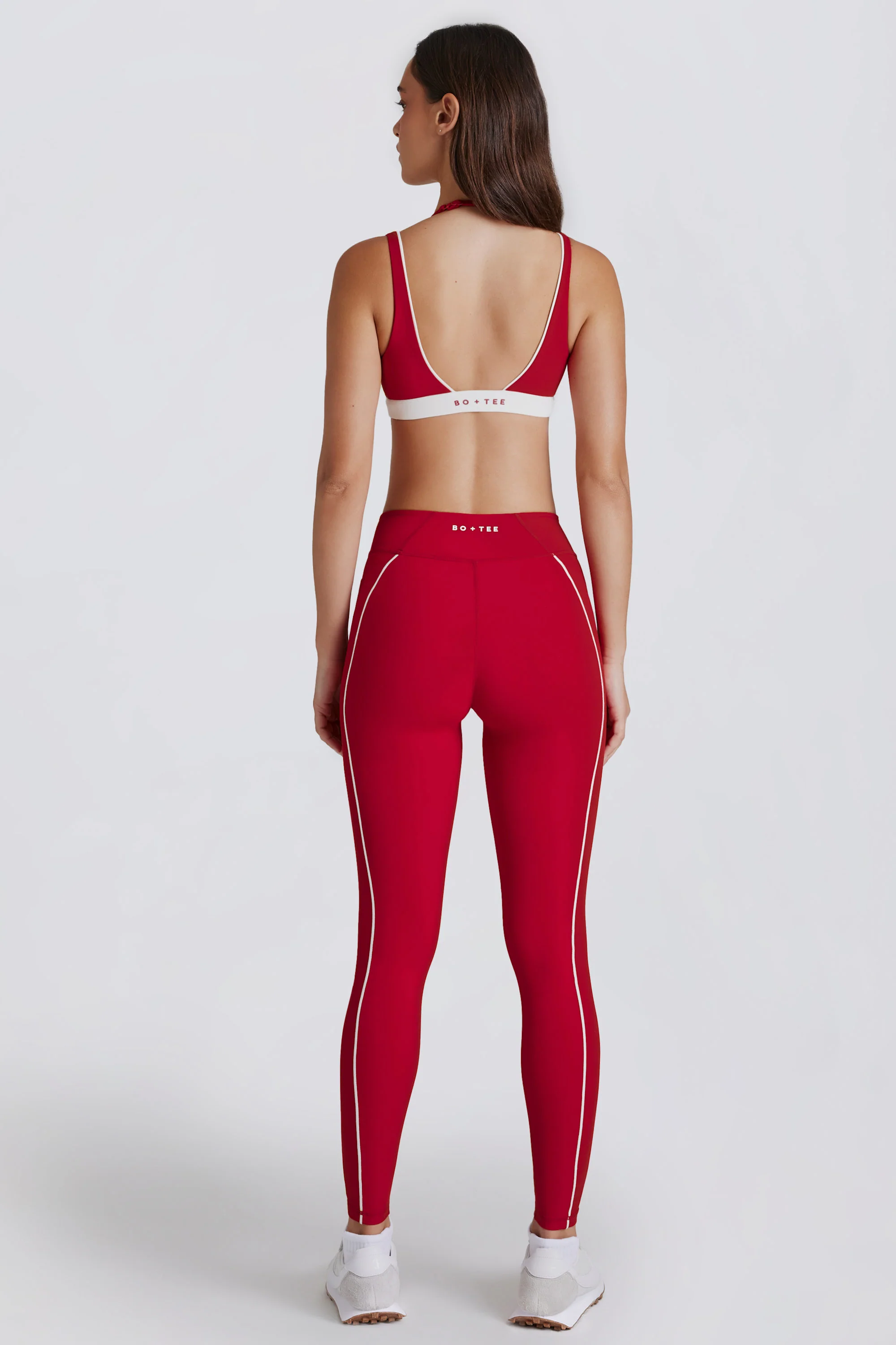 Soft Active Contrast Leggings in Chilli - Image 4