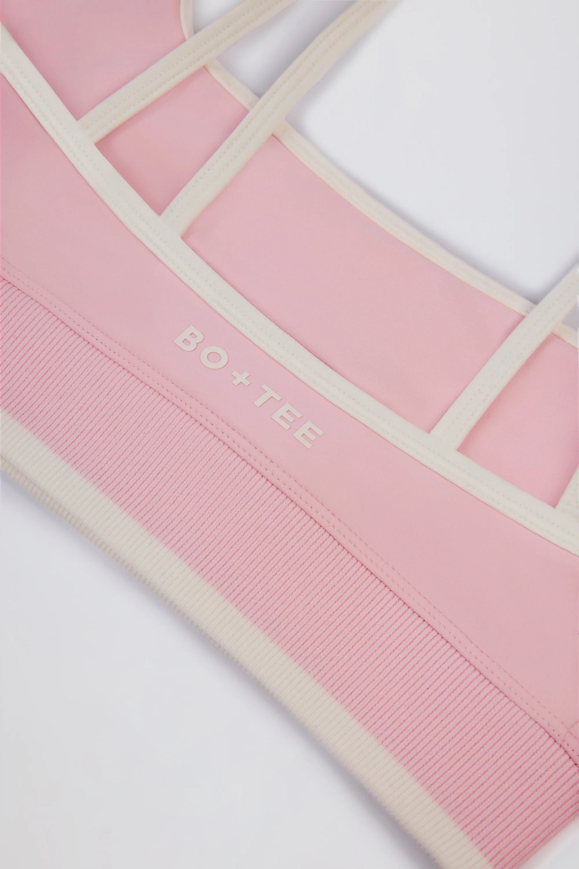 Soft Active Contrast Sports Bra in Powder Pink - Image 6