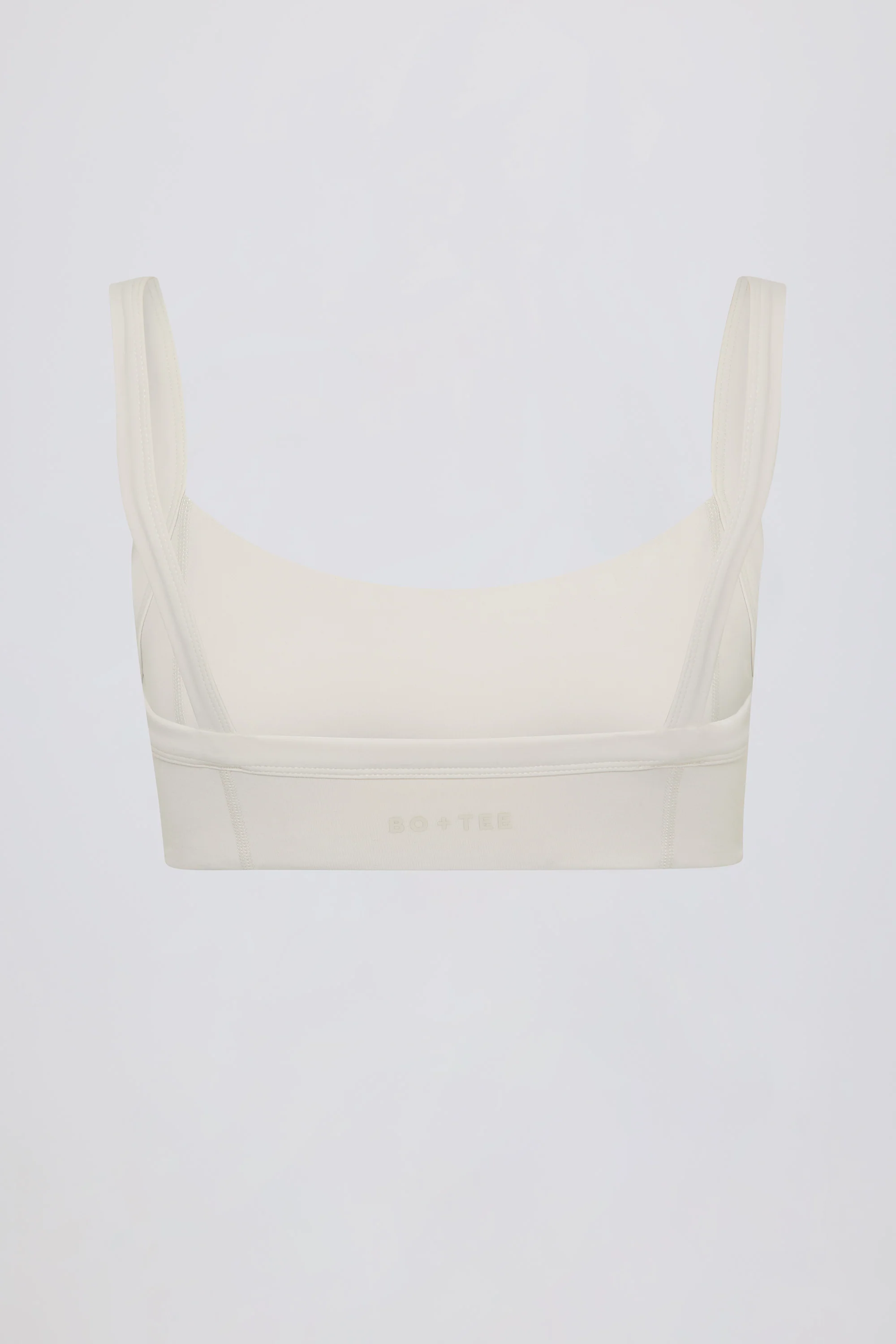 Soft Active Seam-Detail Sports Bra in Oat - Image 5