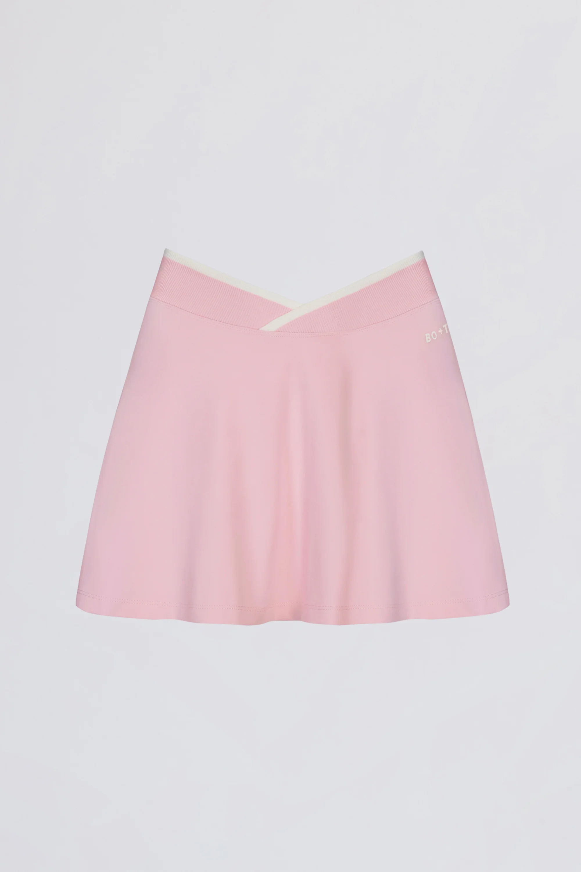 Soft Active Crossover Mini Skort in Powder Pink - Image 4