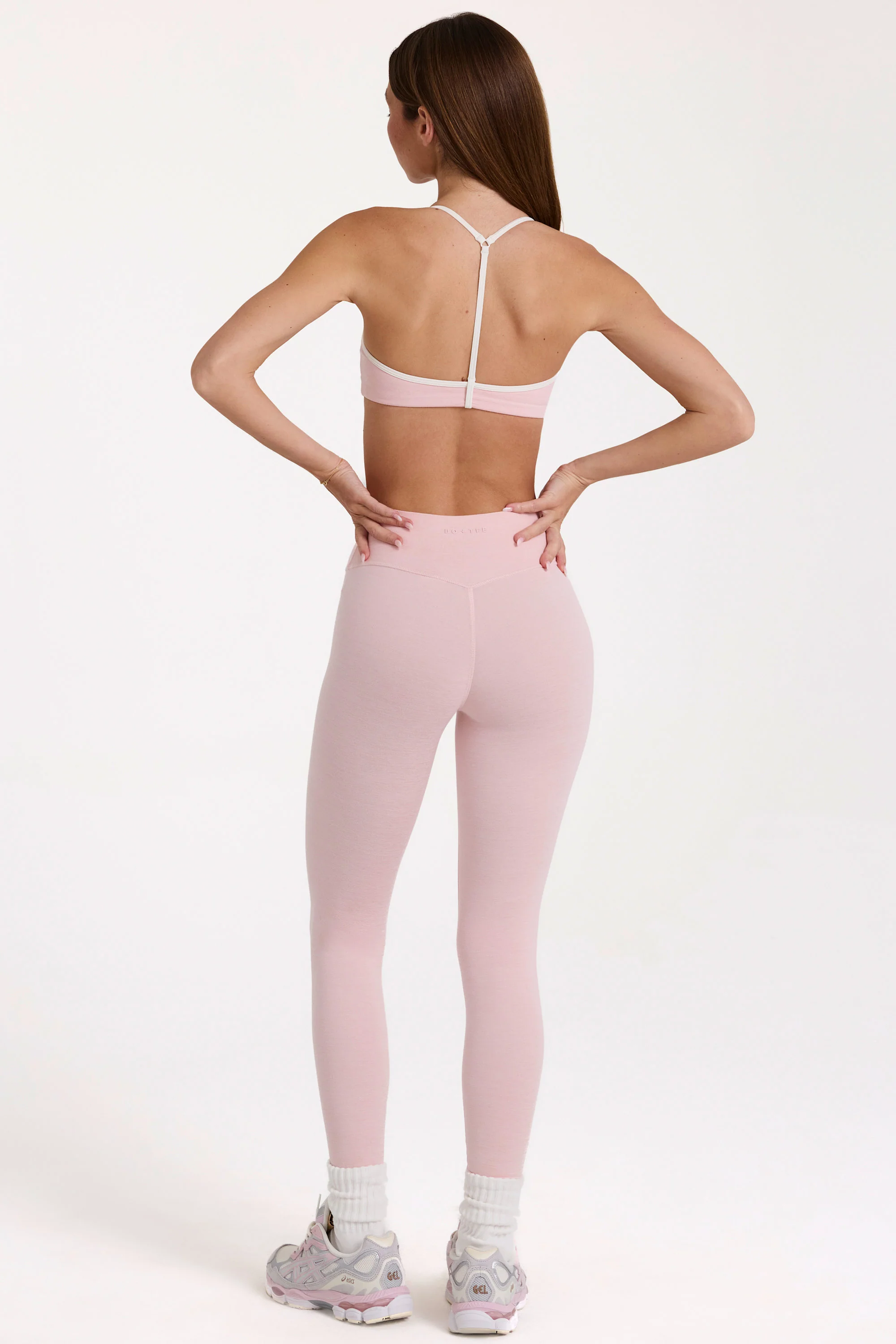 Soft Active Leggings in Blush Marl - Image 5