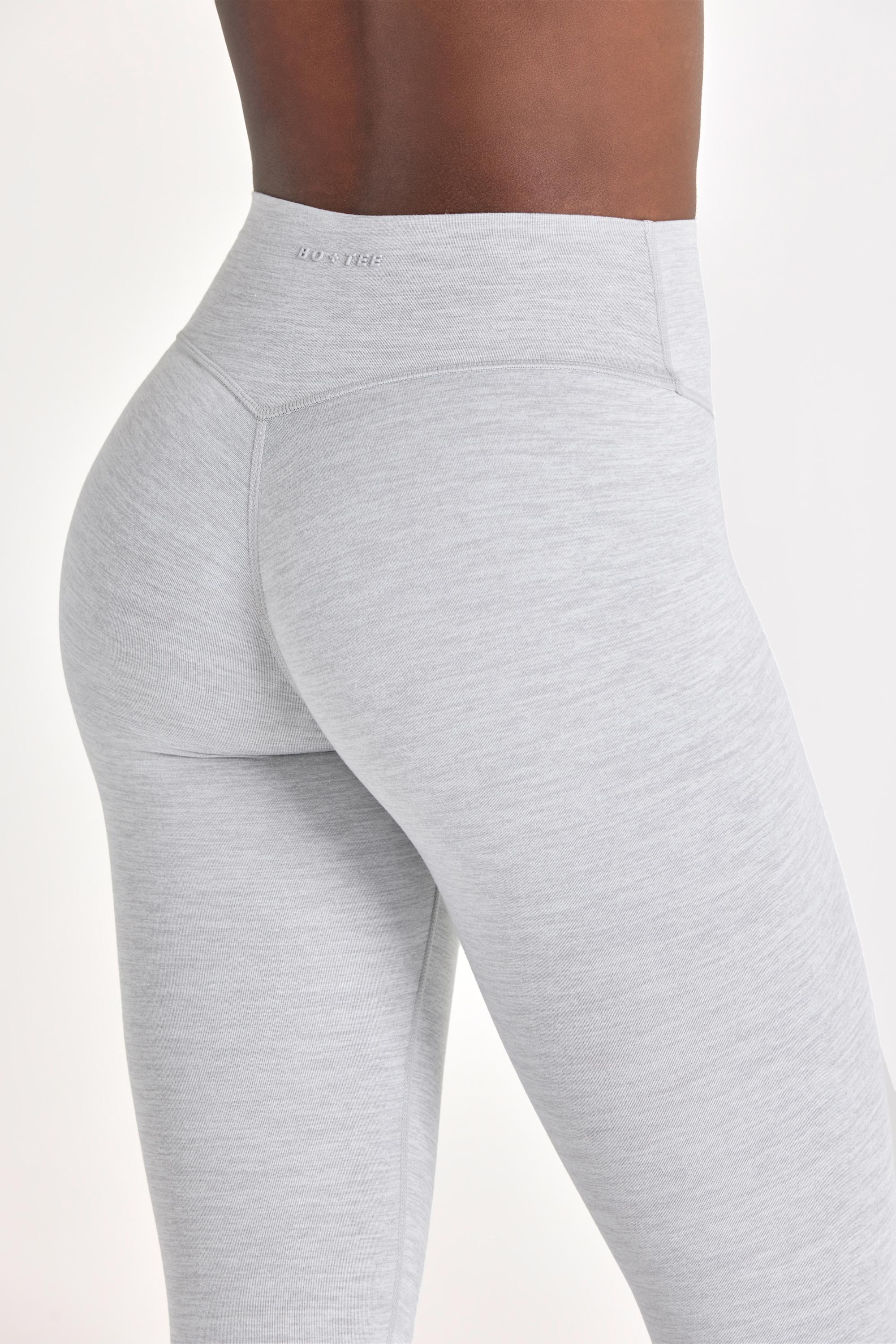 Soft Active Leggings in Grey Marl - Image 4