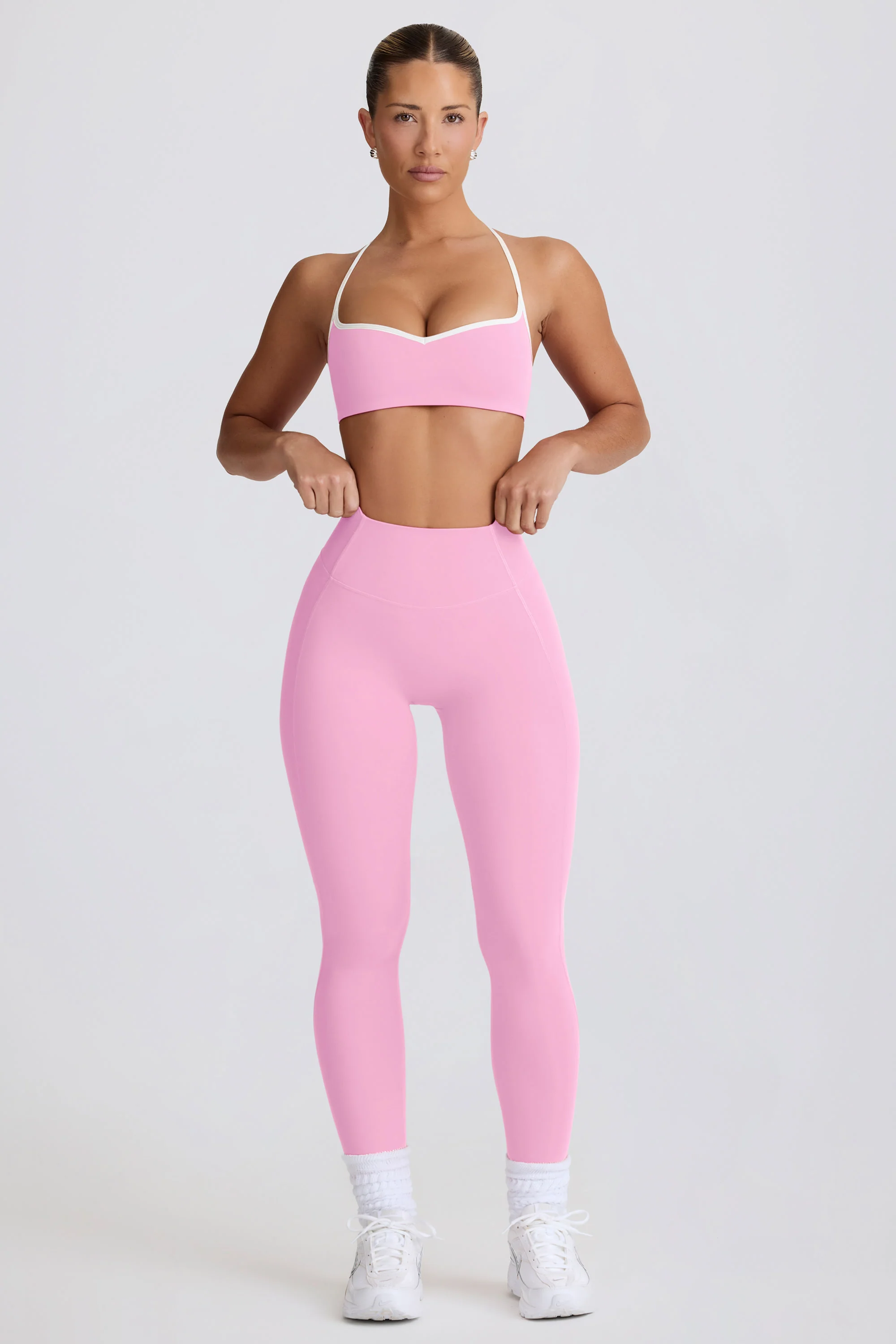 Soft Active Mid-Rise Leggings in Baby Pink - Image 5