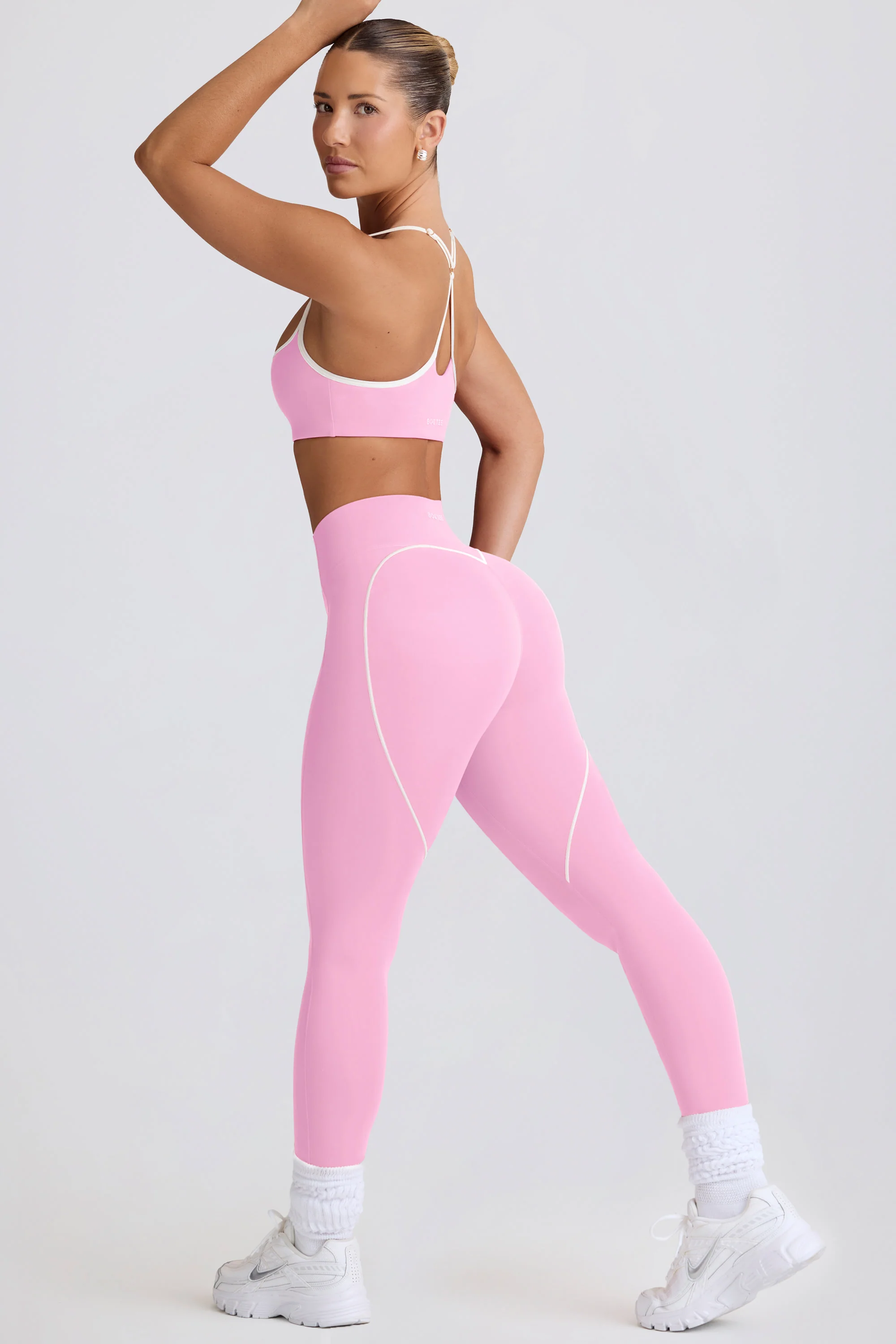 Soft Active Mid-Rise Leggings in Baby Pink - Image 6