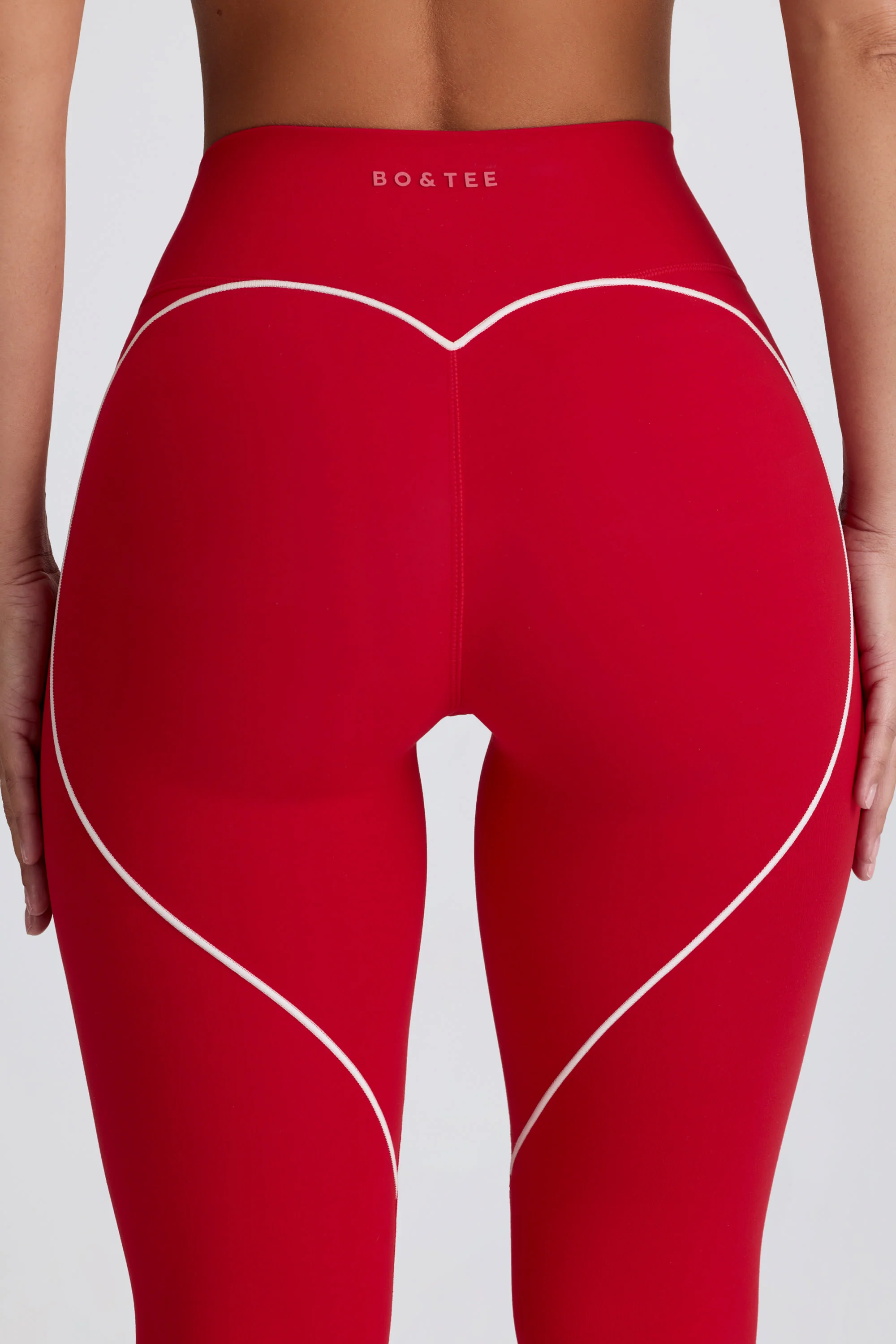 Soft Active Mid-Rise Leggings in Hot Red - Image 4