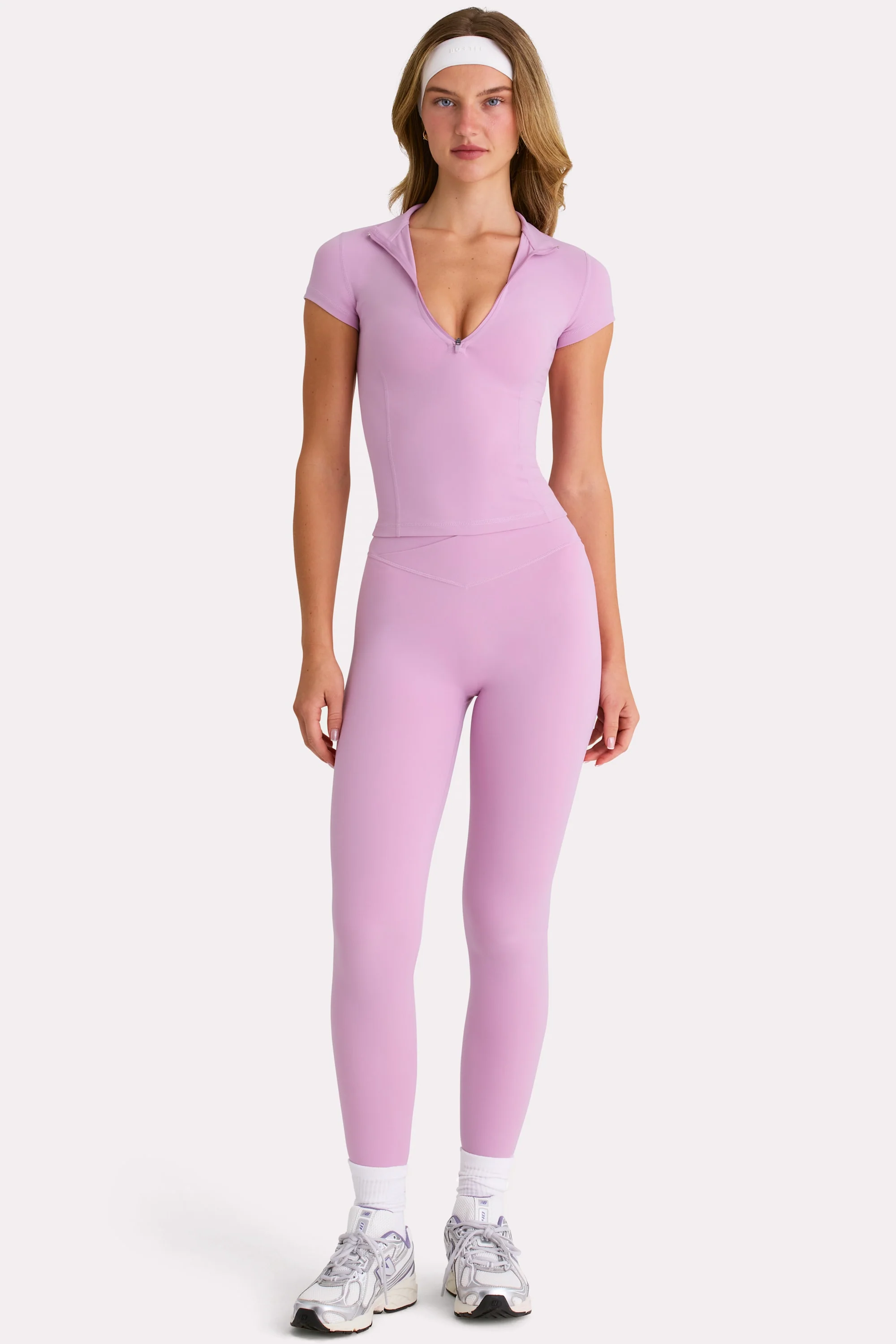Soft Active Quarter-Zip Top in Sweet Pink - Image 5