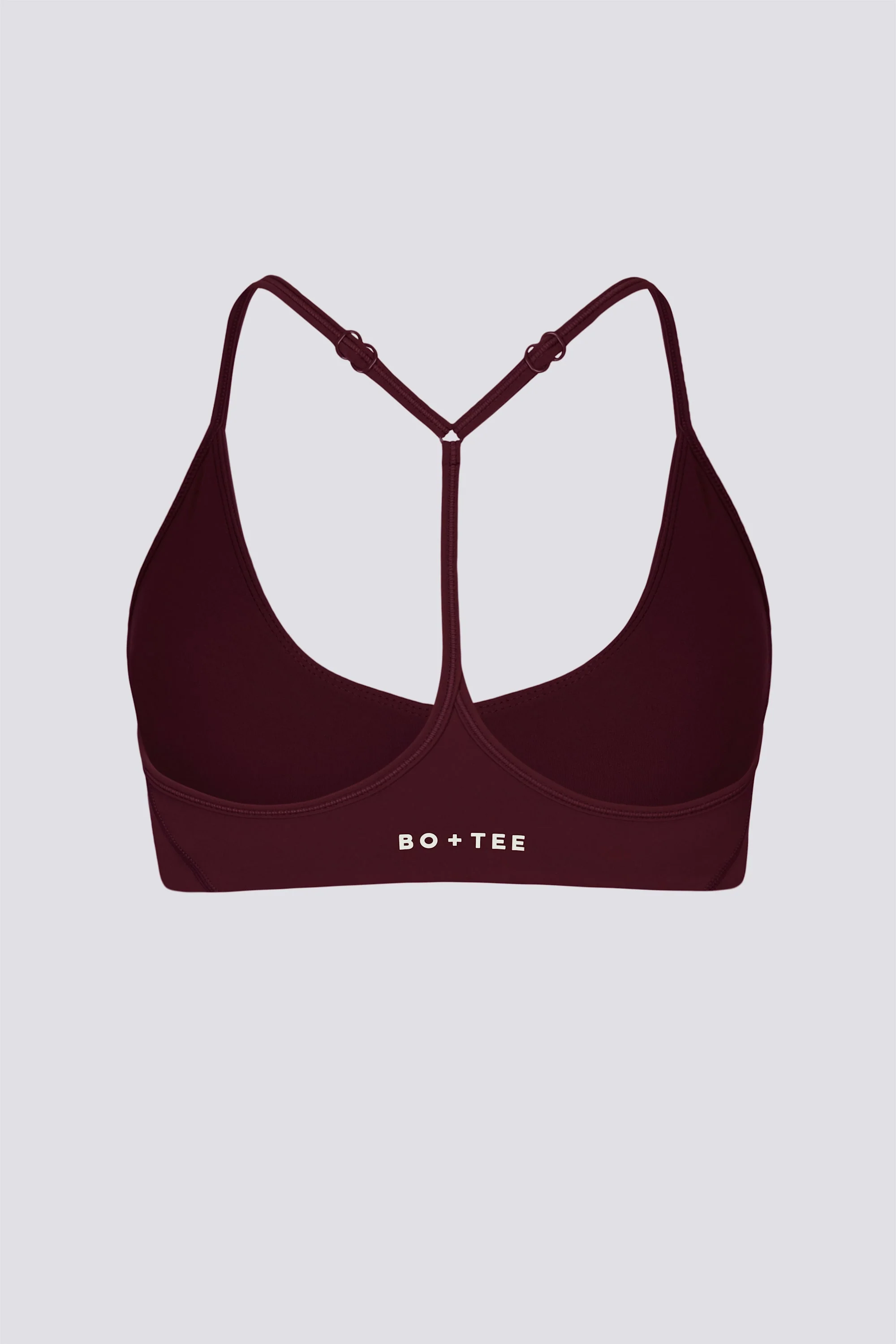 Soft Active Racerback Sports Bra in Burgundy - Image 4