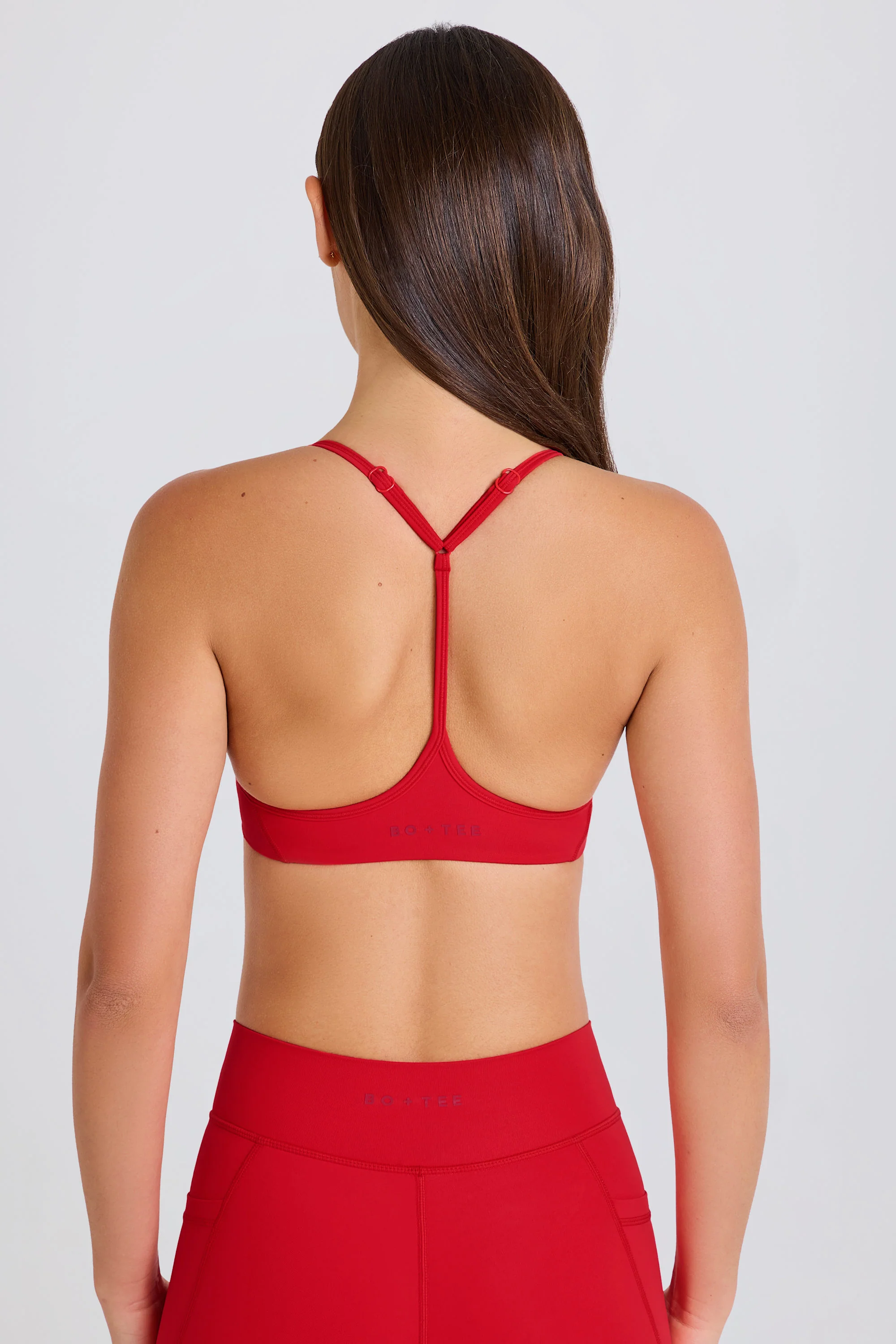 Soft Active Racerback Sports Bra in Strawberry - Image 2