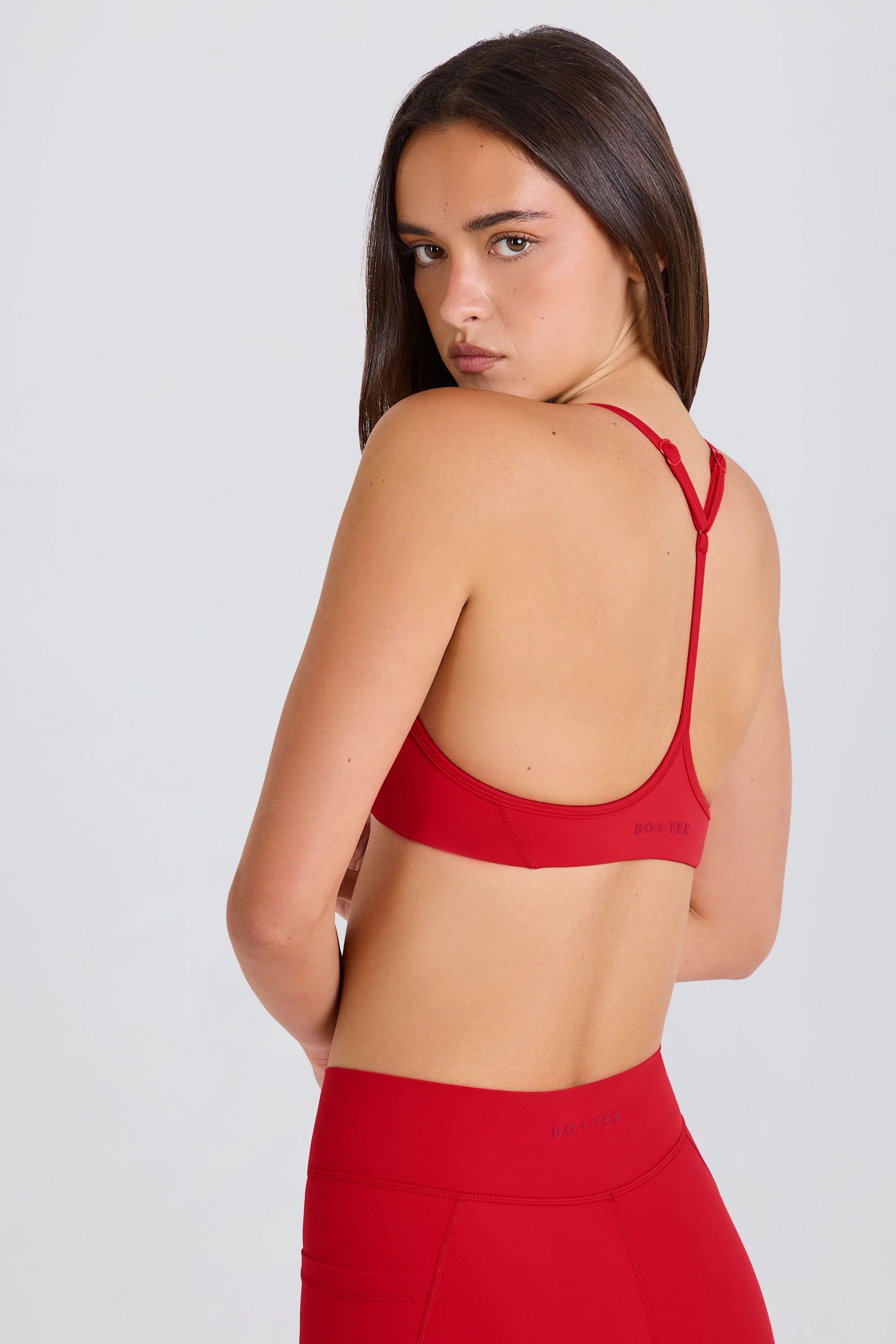 Soft Active Racerback Sports Bra in Strawberry - Image 6