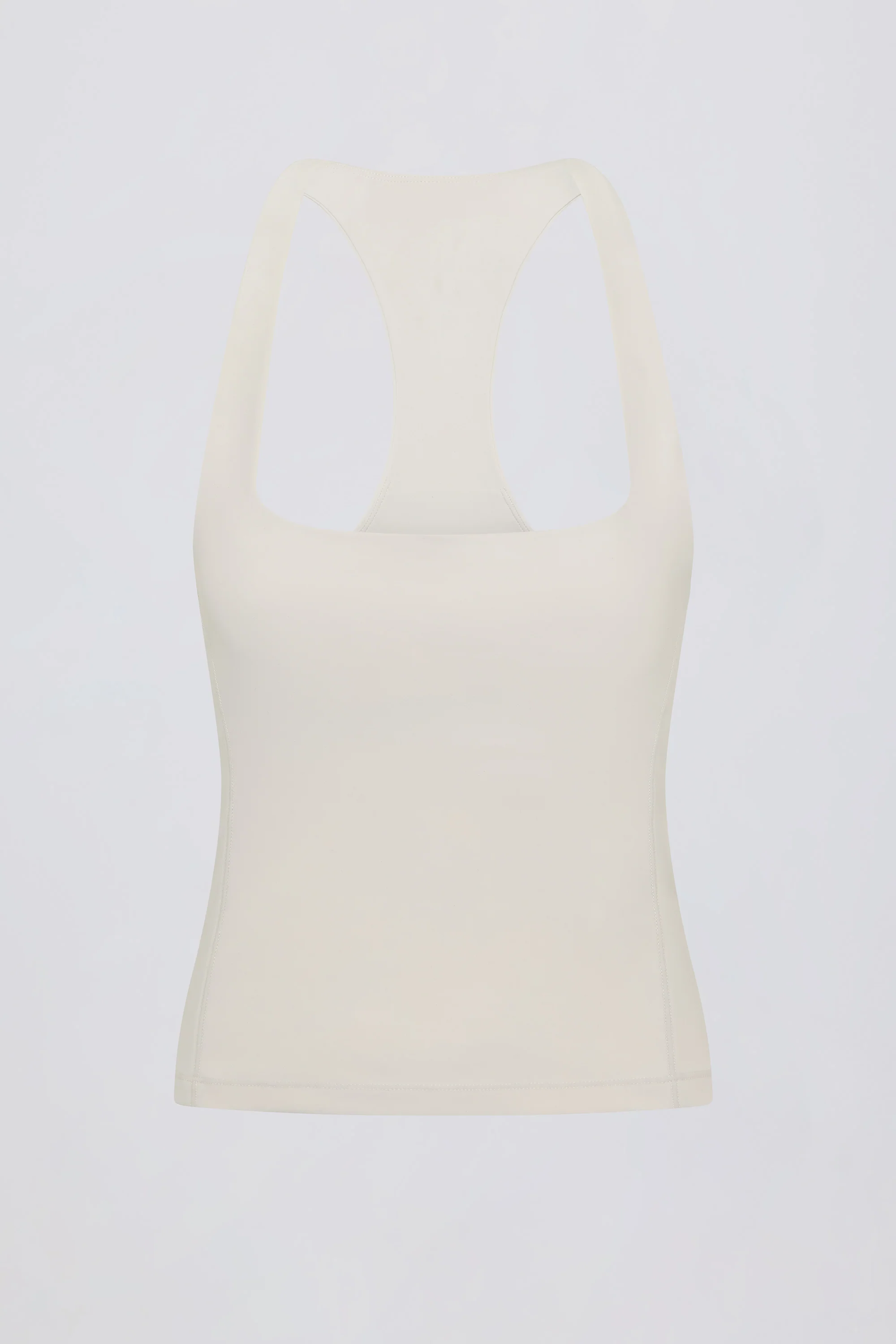 Soft Active Racerback Tank Top in Oat - Image 2