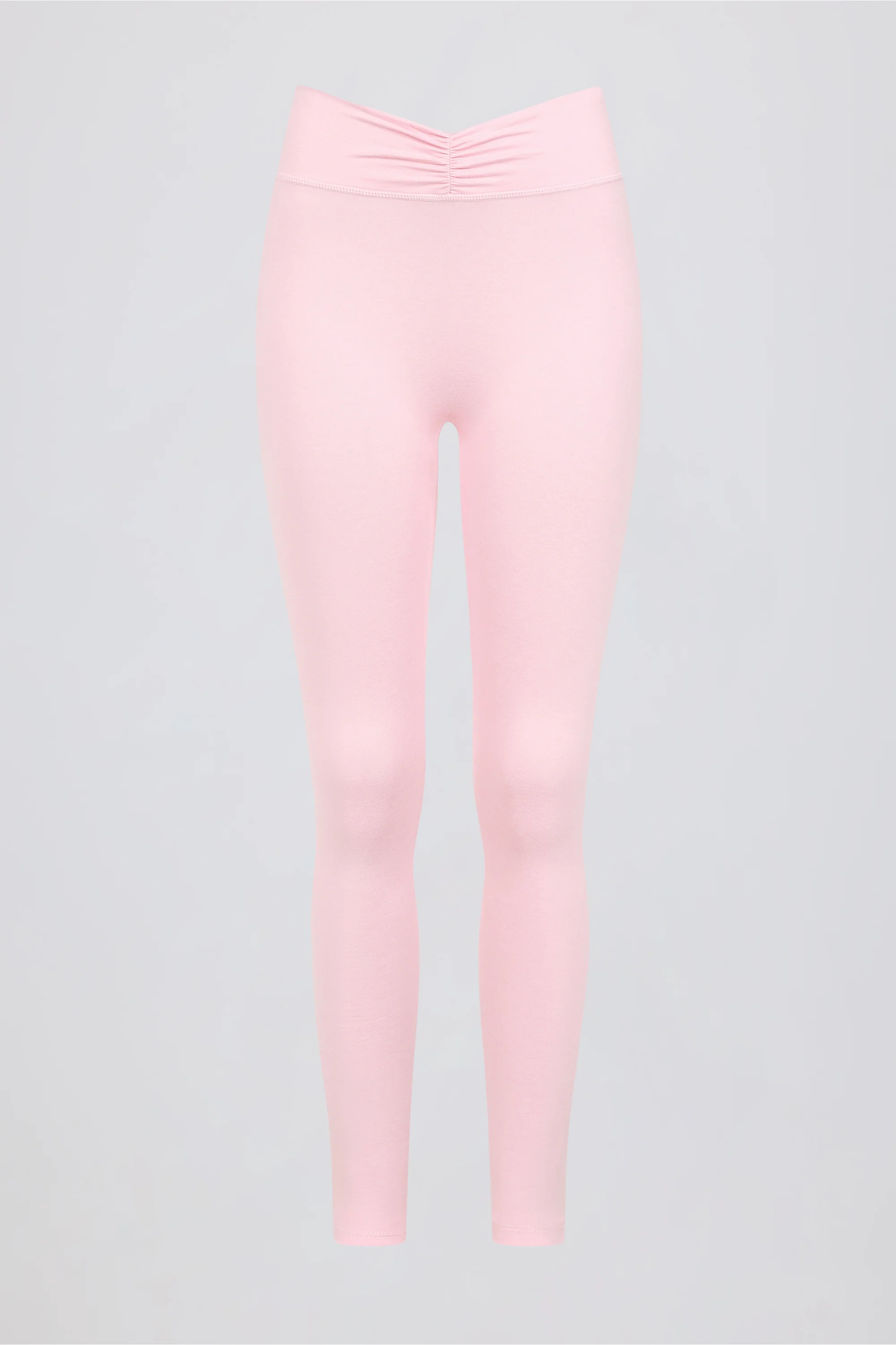 Brushed Jersey Ruched Mid-Rise Leggings in Bloom - Image 5