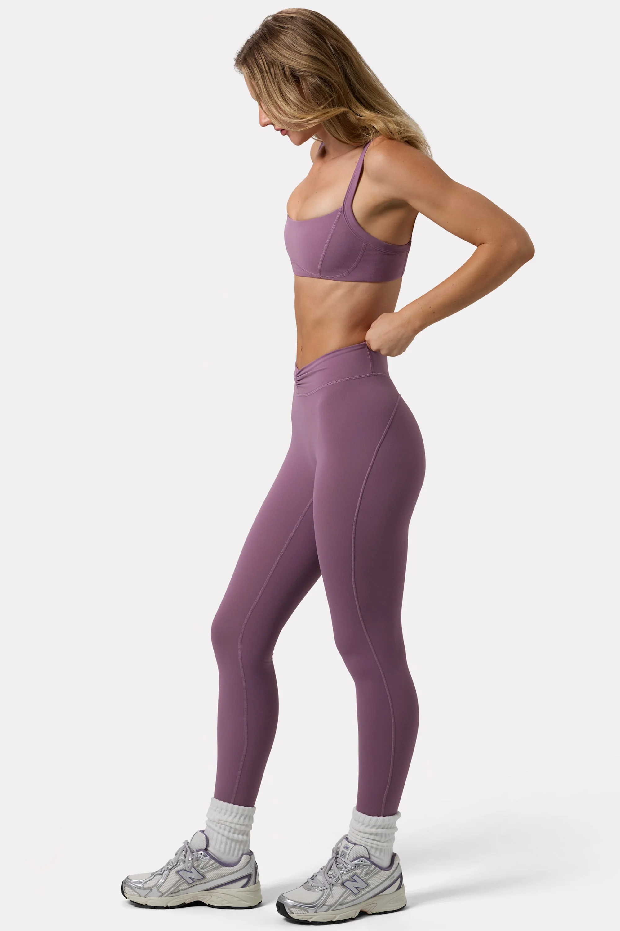 Soft Active Ruched Leggings in Dusk - Image 3