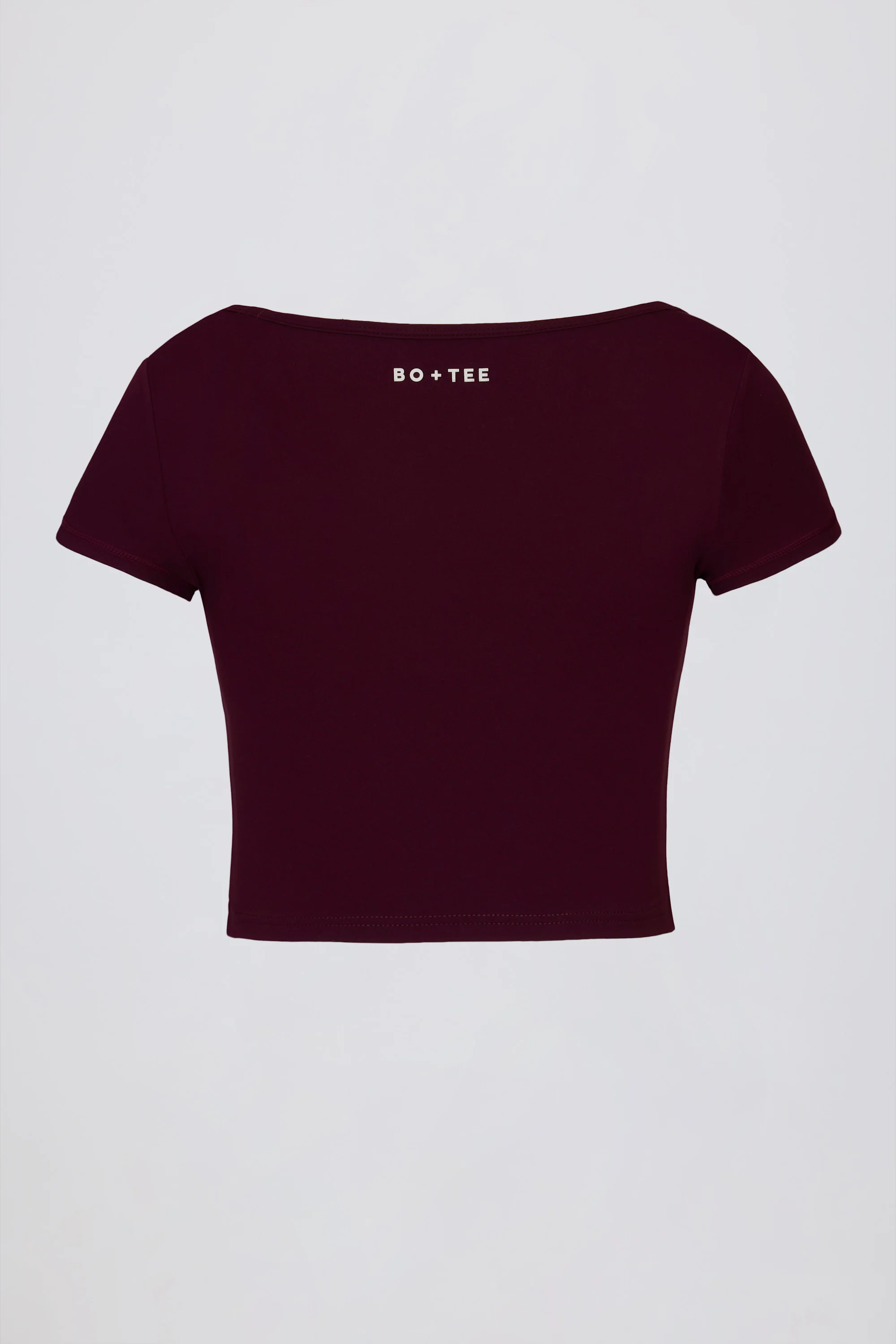 Soft Active Sweetheart-Neck Crop Top in Burgundy - Image 4