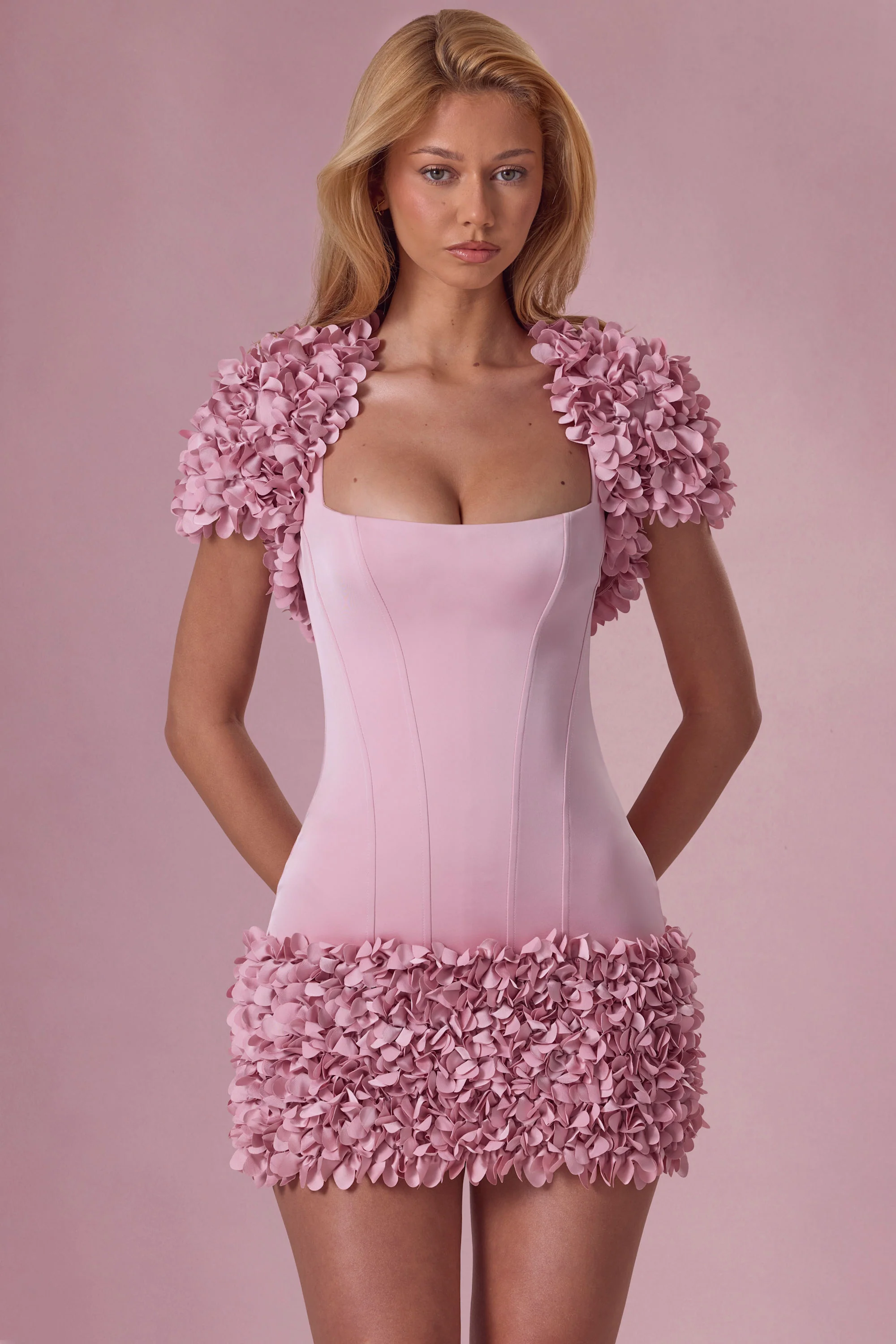 Cropped Bolero in Blush Pink