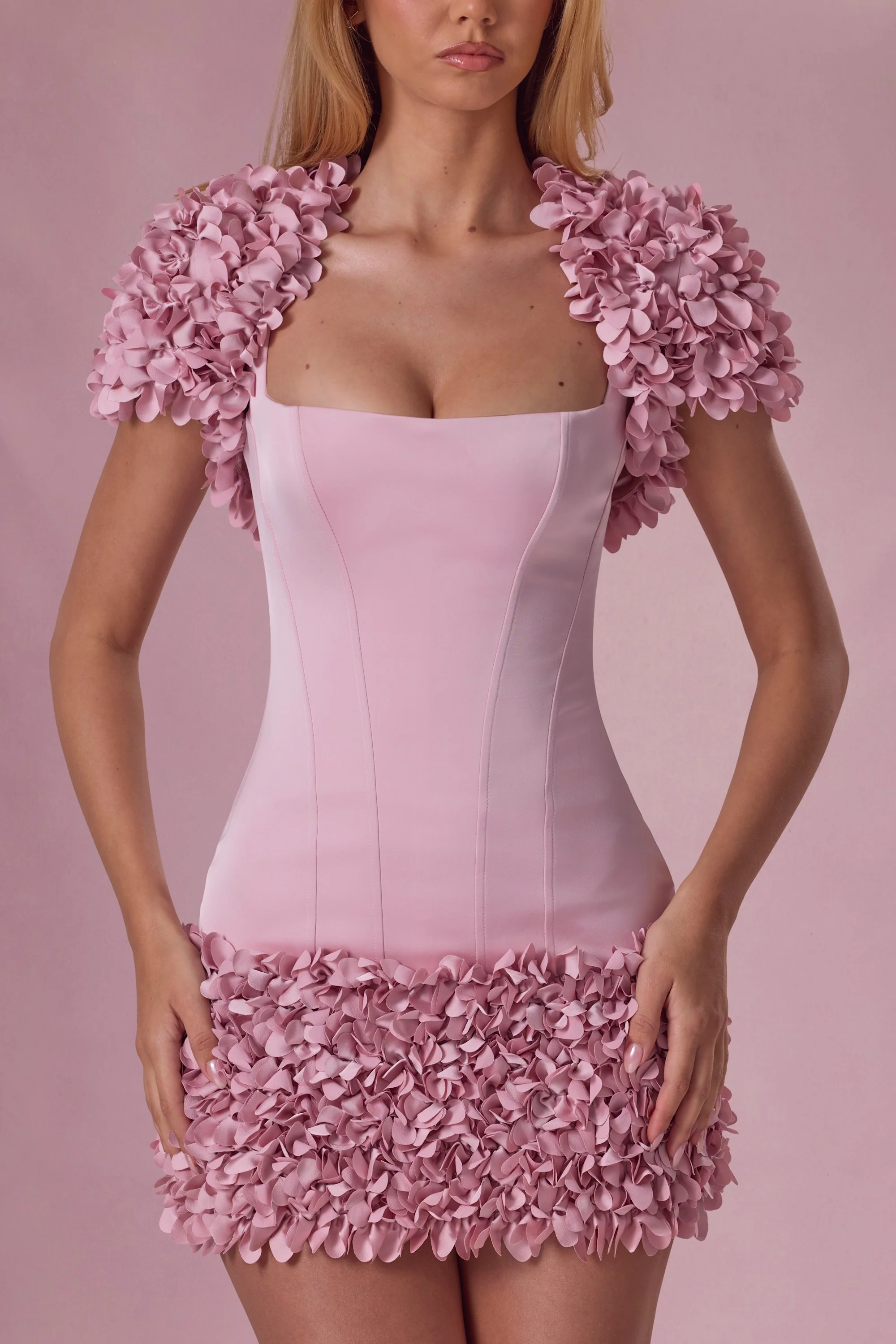 Cropped Bolero in Blush Pink - Image 4