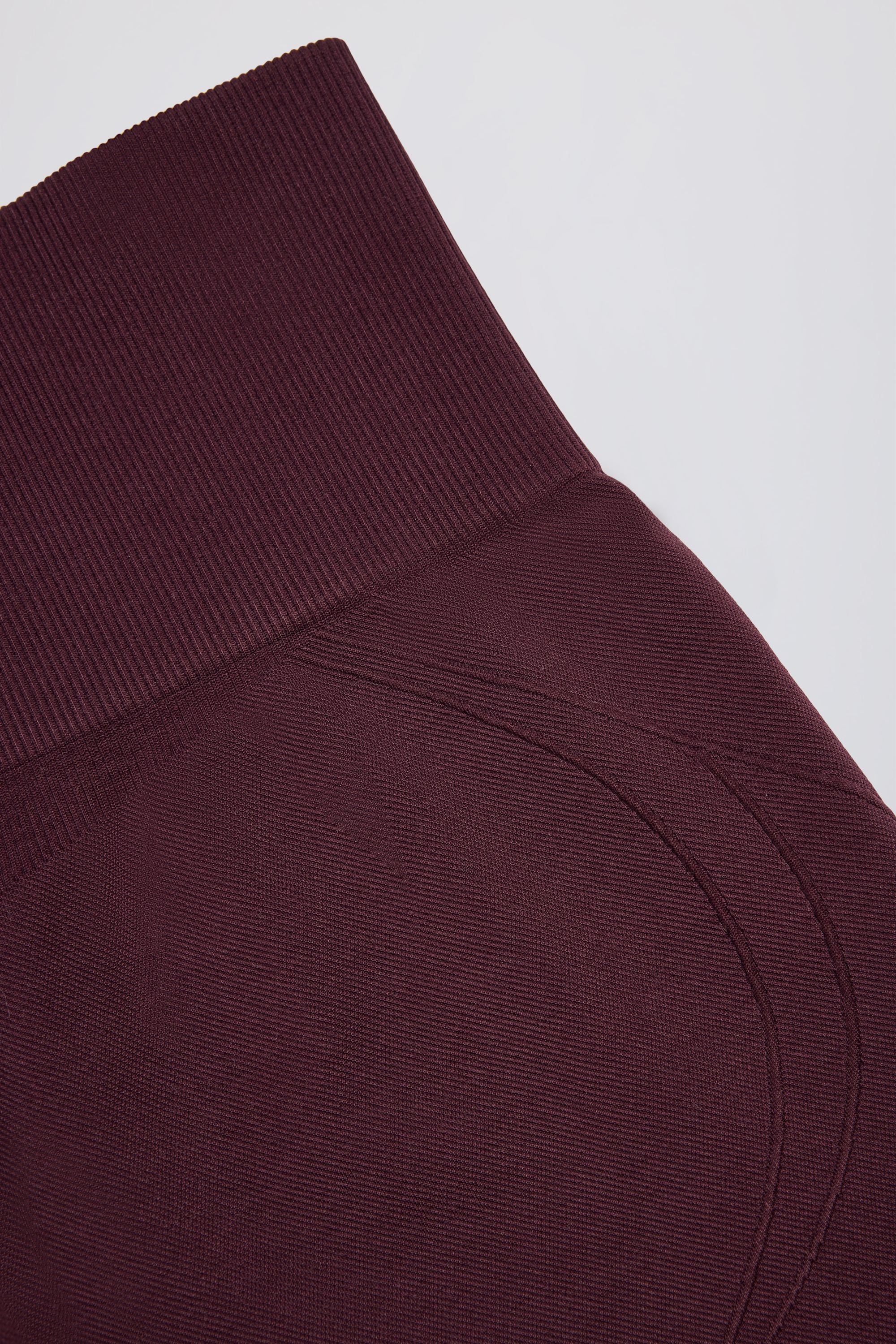 Super Sculpt Seamless Mini Shorts in Burgundy - Image 5