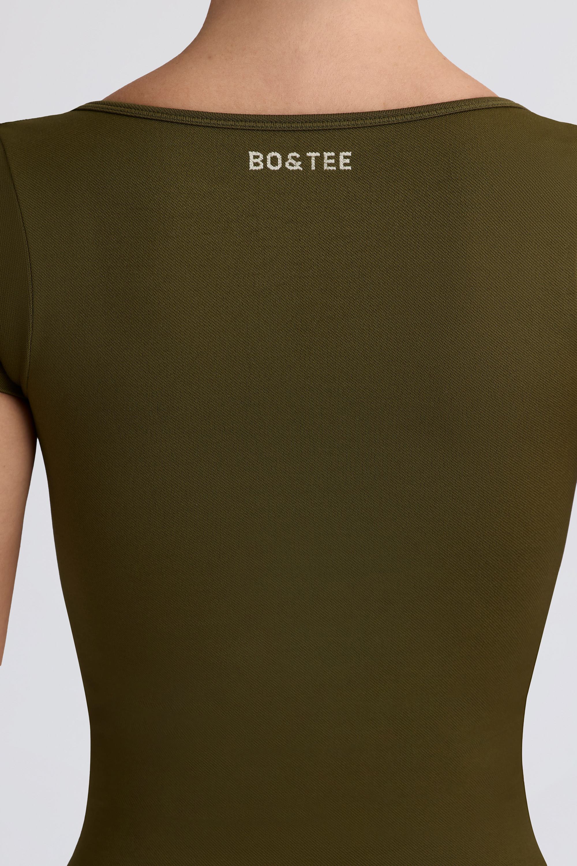 Super Sculpt Seamless T-Shirt in Dark Green - Image 6