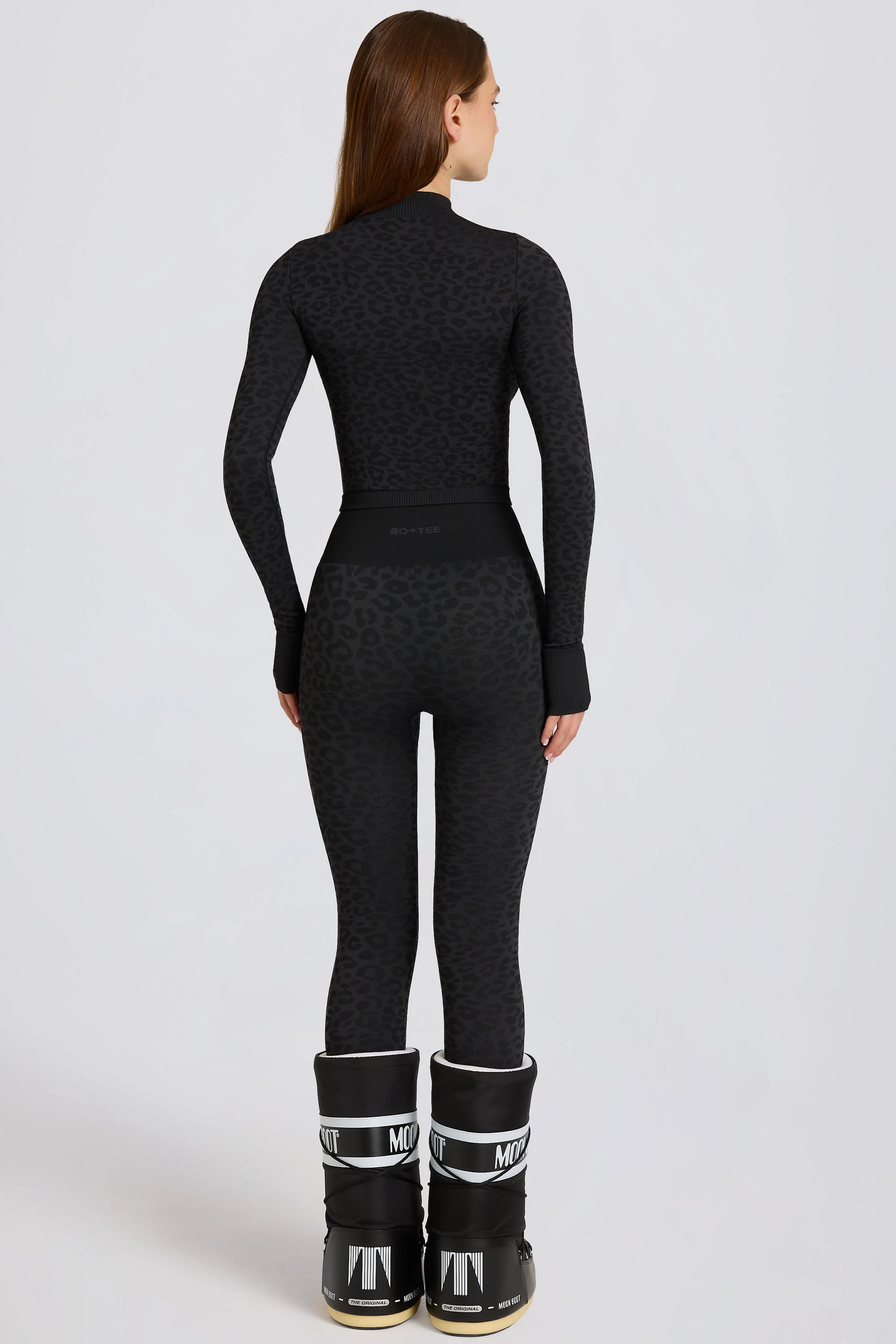 Thermal Base-Layer Leggings in Black Leopard - Image 4