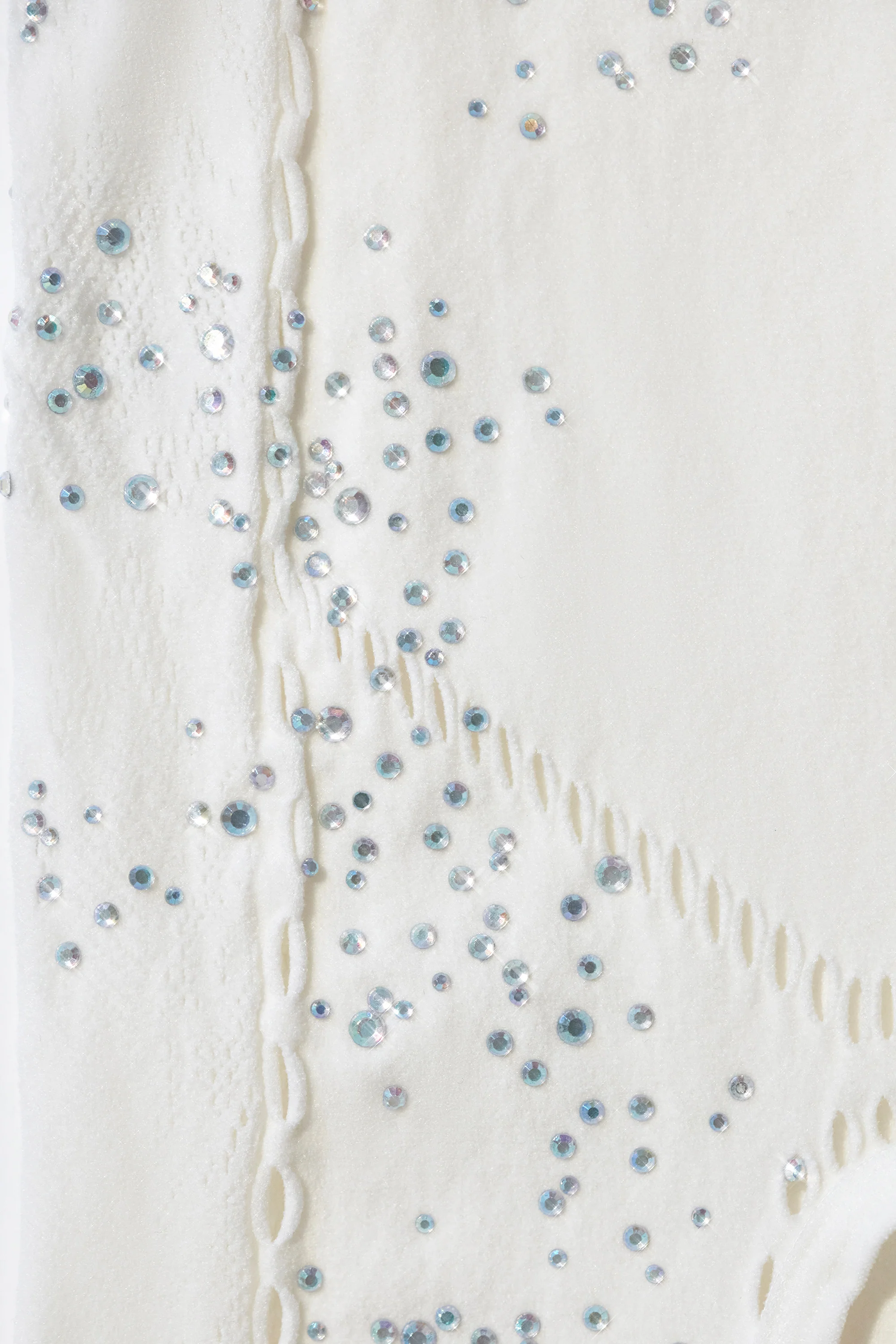 Embellished Halterneck Mini Dress in Ivory - Image 12