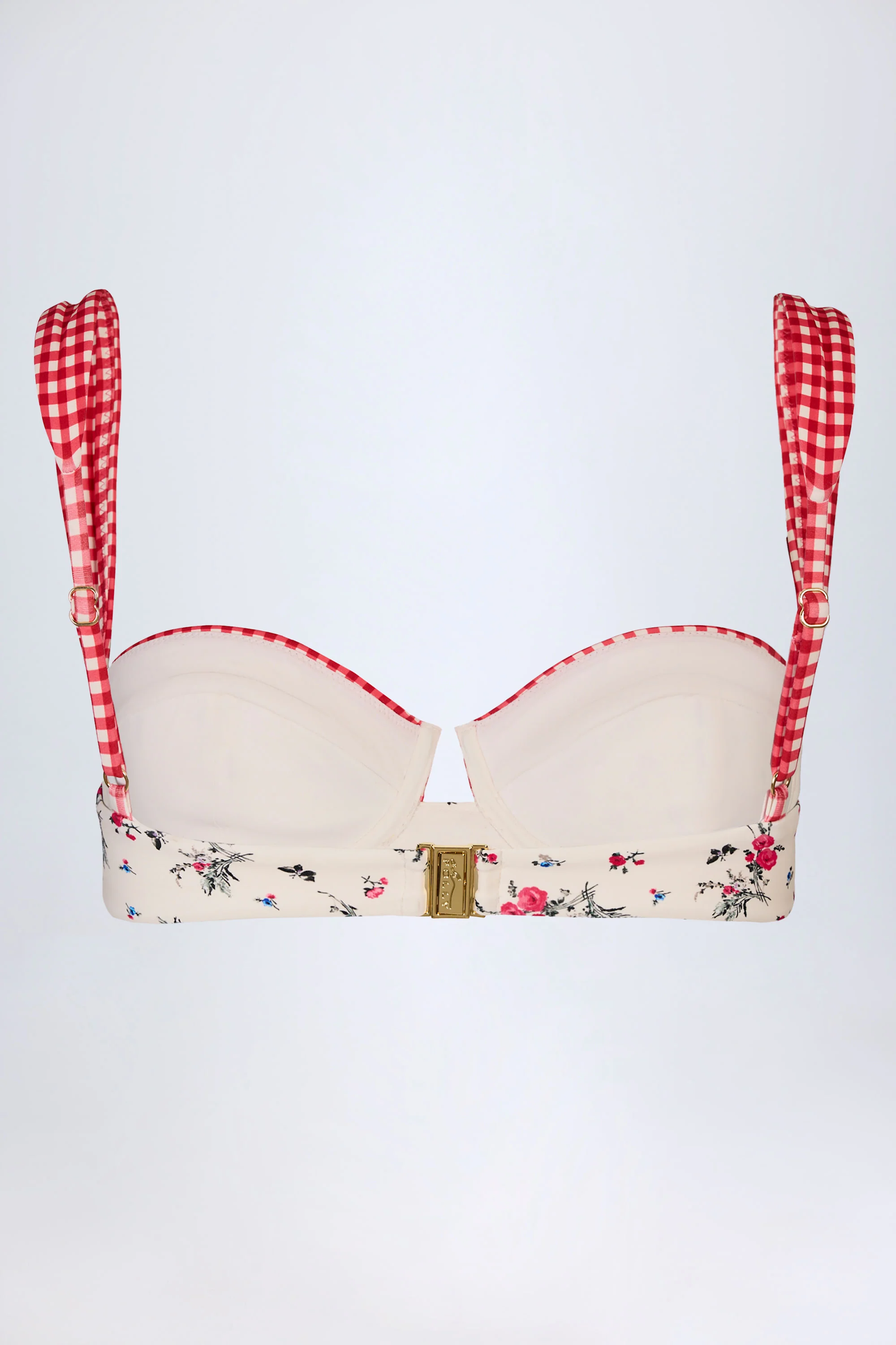 Underwired Balconette Bikini Top in Red Floral - Image 5