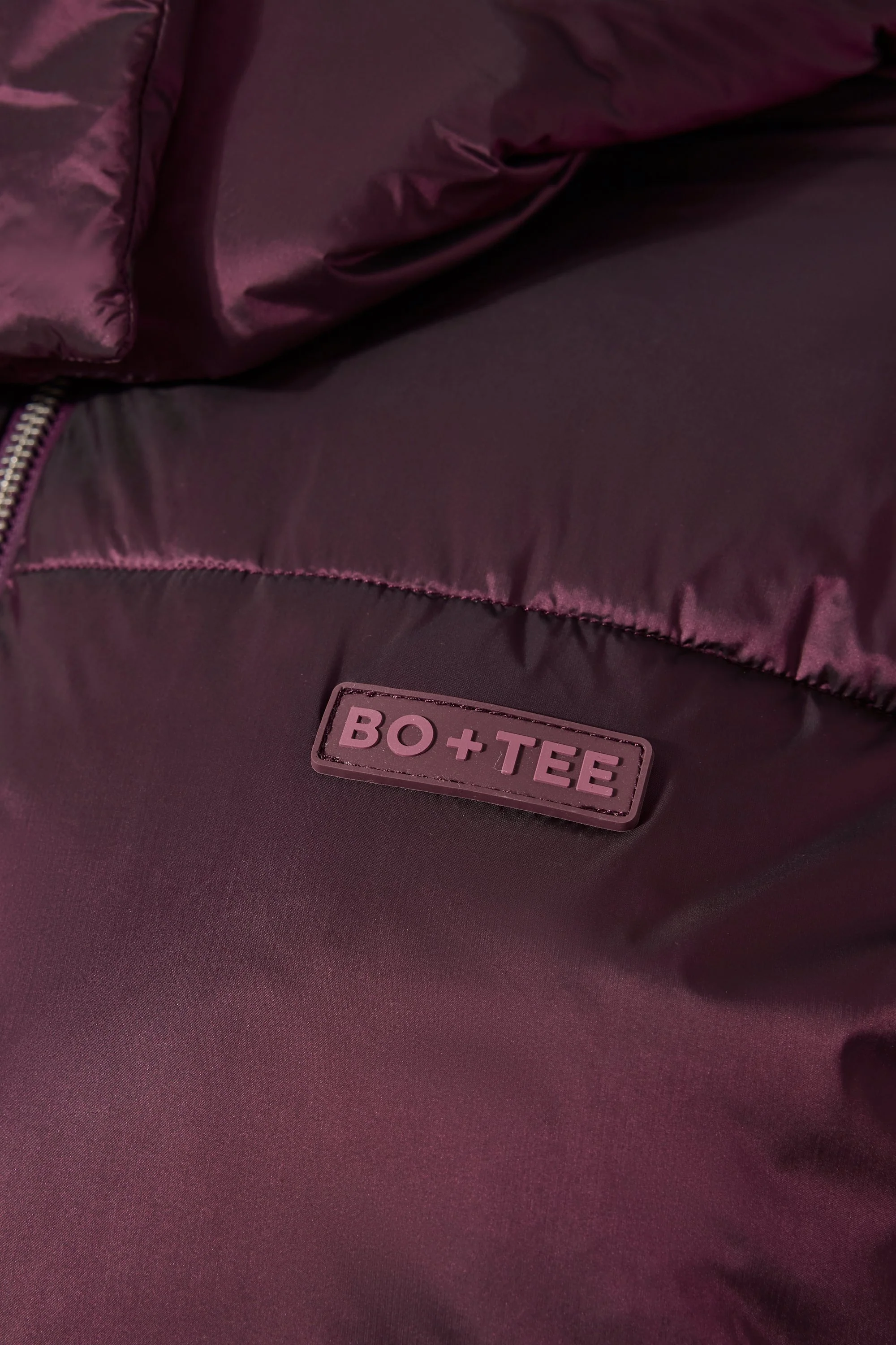 Waterproof Cropped Oversized Ski Jacket in Burgundy - Image 5