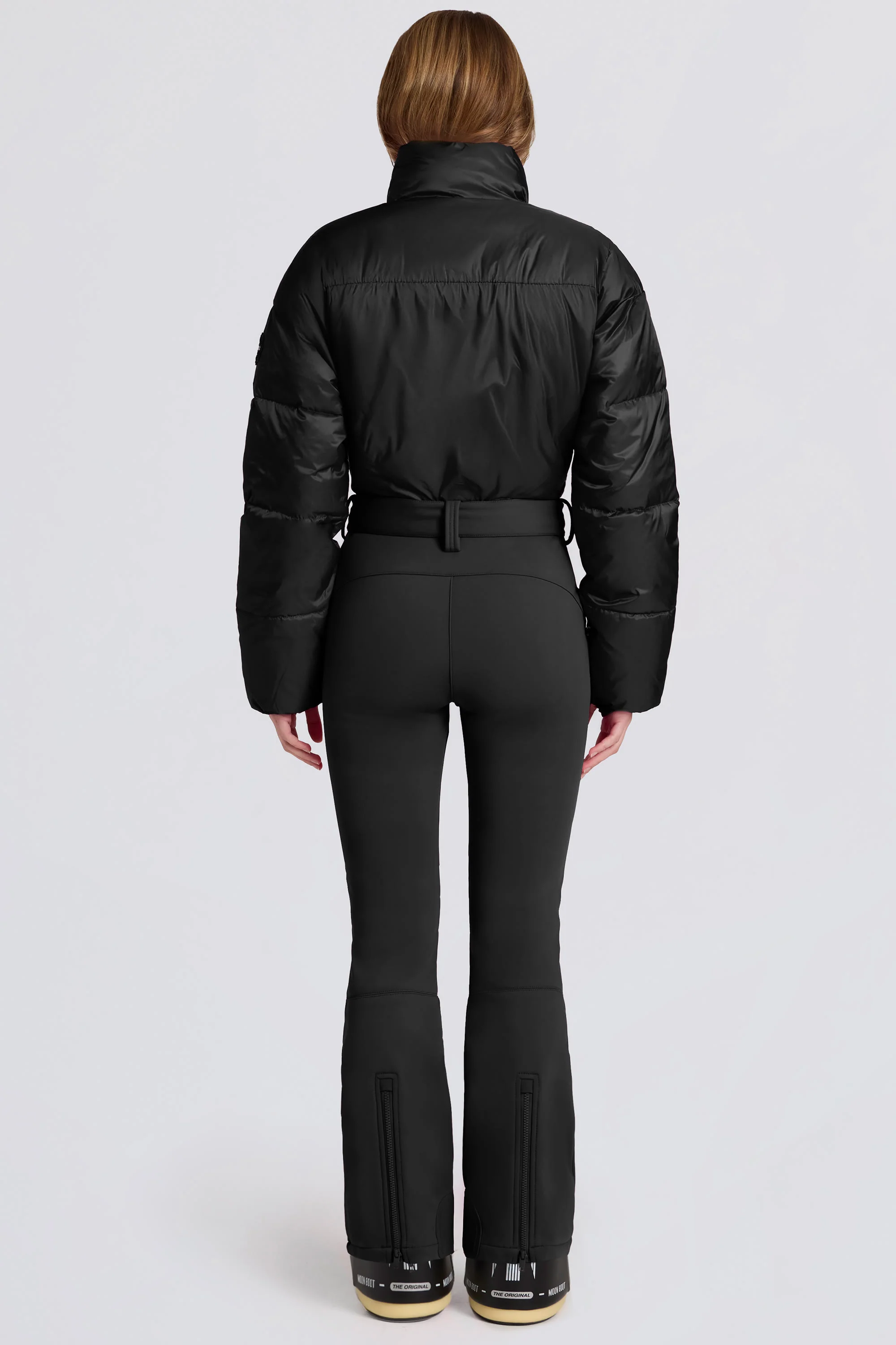 Waterproof Padded Belted Ski Suit in Black - Image 5